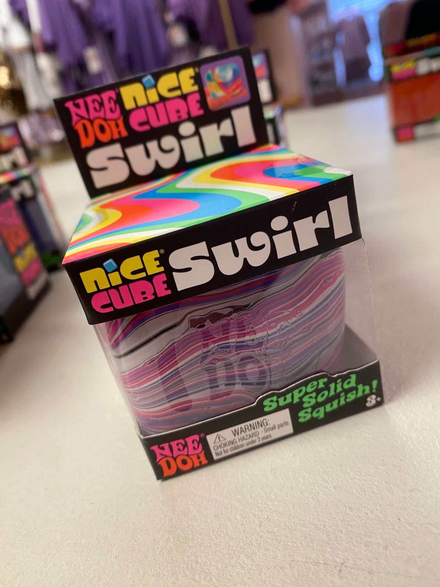 Schylling NeeDoh Nice Cube Swirl – Marble Swirl Sensory Stress Cube