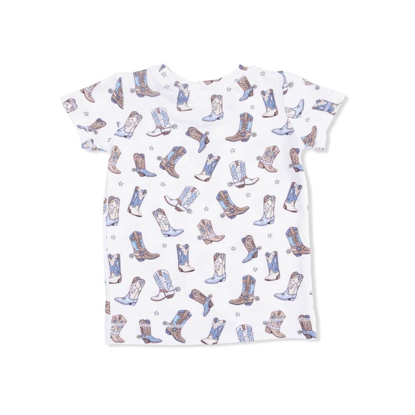Cowboy Boots - Short Sleeve Loungewear Set