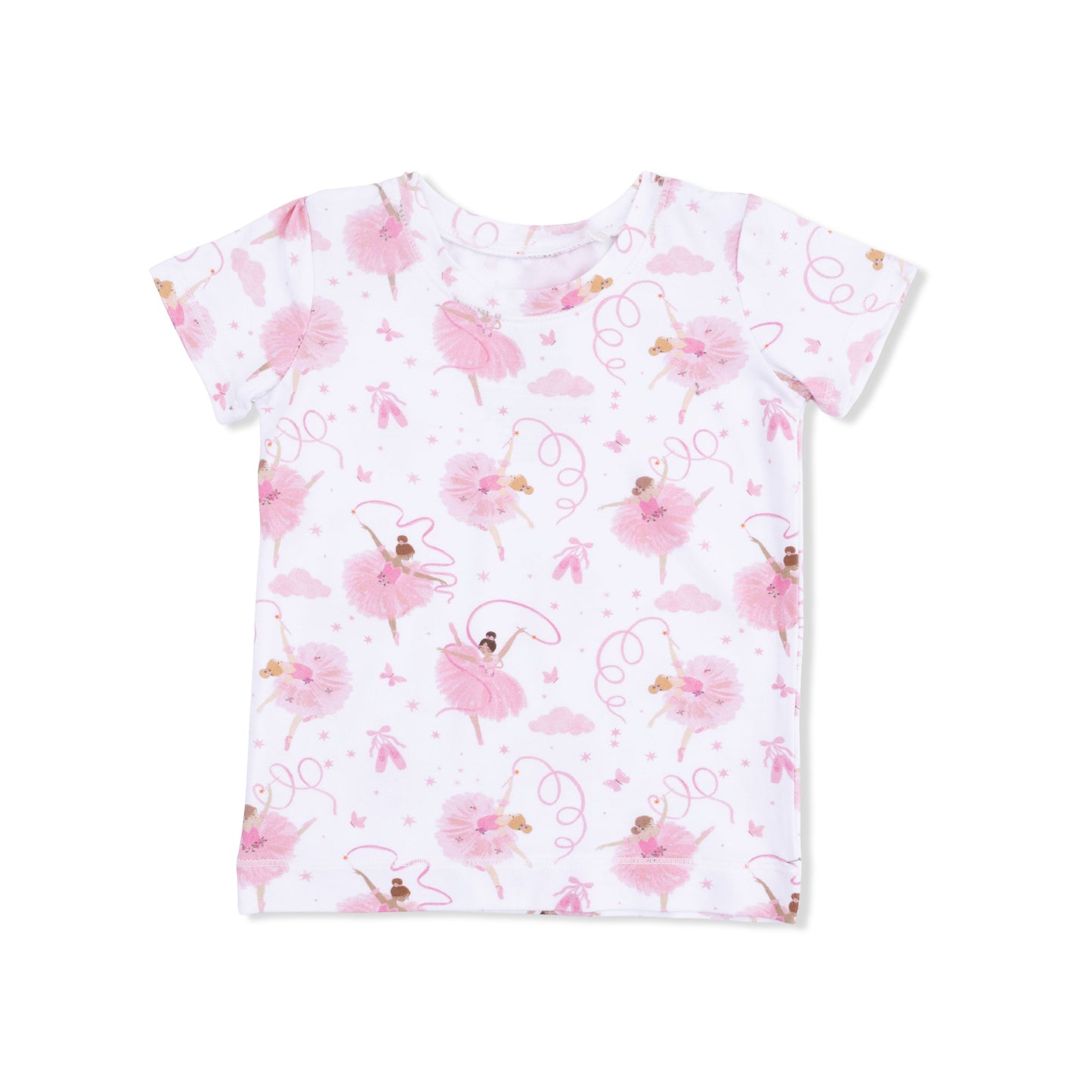 Ribbon Ballerinas - Short Sleeve Loungewear Set