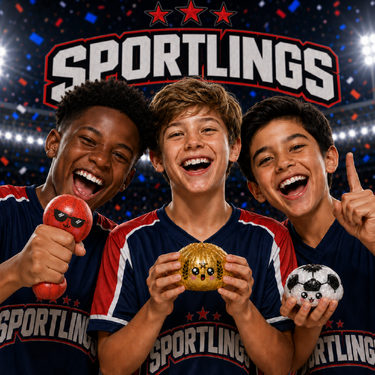 Sportlings Sports Dumpling Squishy Fidget Toy – Mystery Sports Ball
