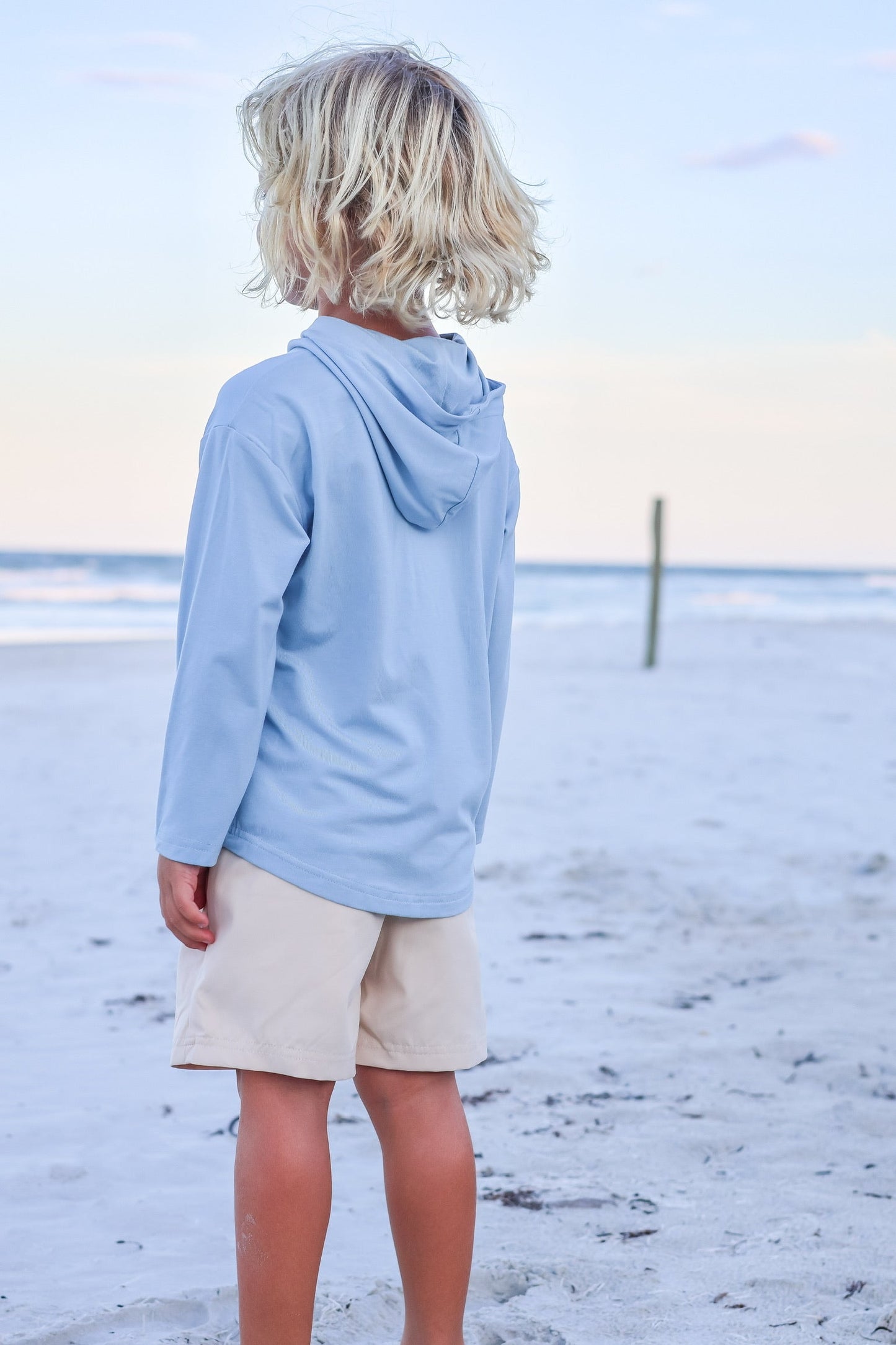 Kid's Breezy Bamboo Hoodie Sky Blue