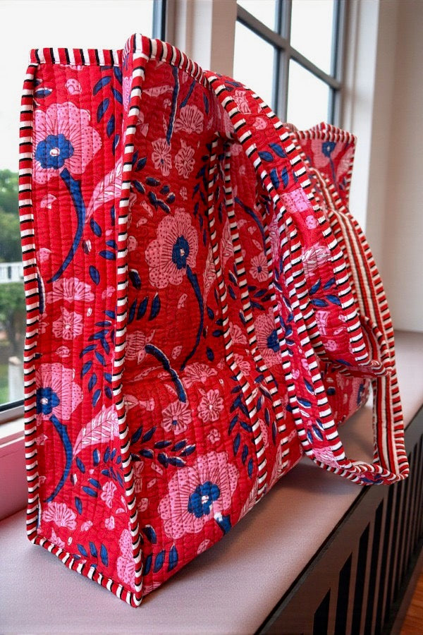 SC - Scarlet Blooms Floral Tote Bag