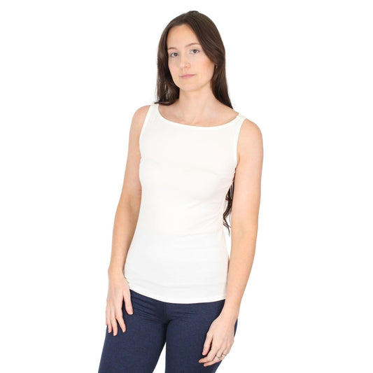 Natural Compact Boat Neck Tank | Soft White