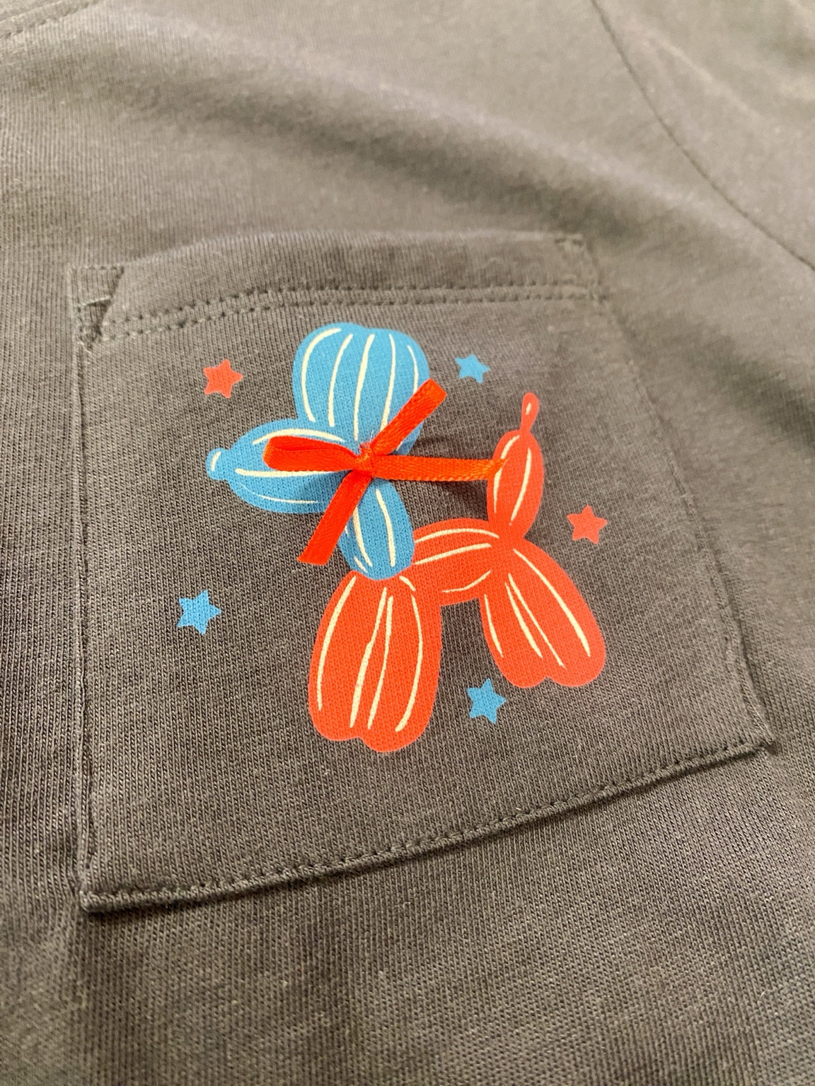 Girls Patriotic Balloon Dog Tee – Tween Red White Blue Shirt | Bossier City Boutique