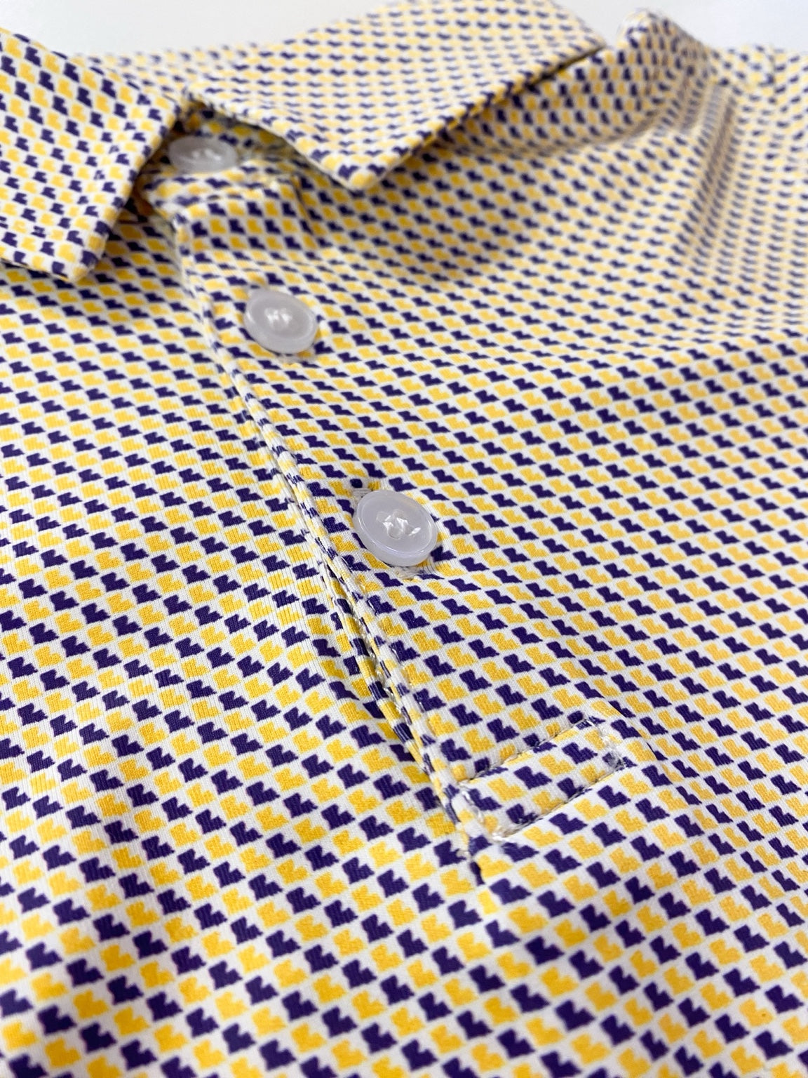 Louisiana State Micro Print Polo – Boys Performance Shirt