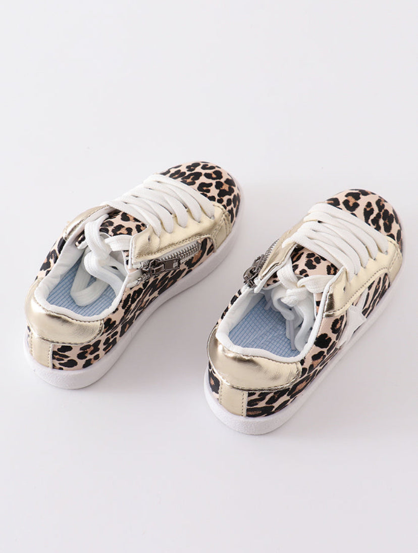 Leopard star sneaker (toddler to big kids)