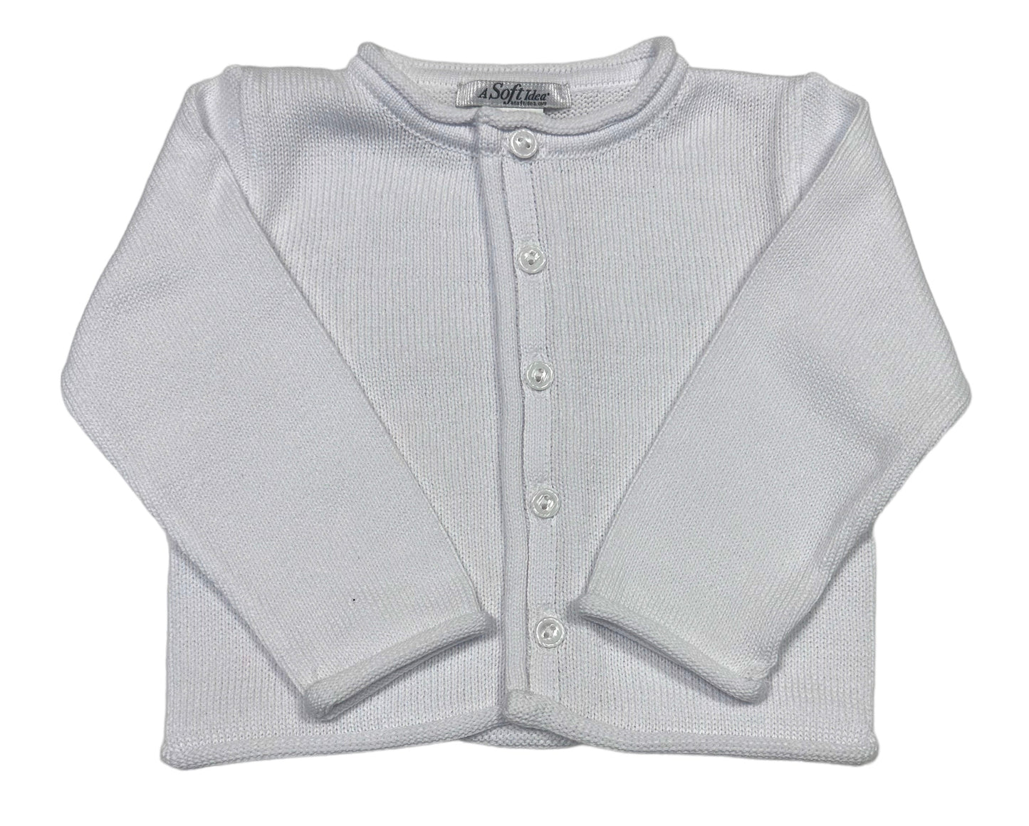 Rolled Edge Button Front Cardigan