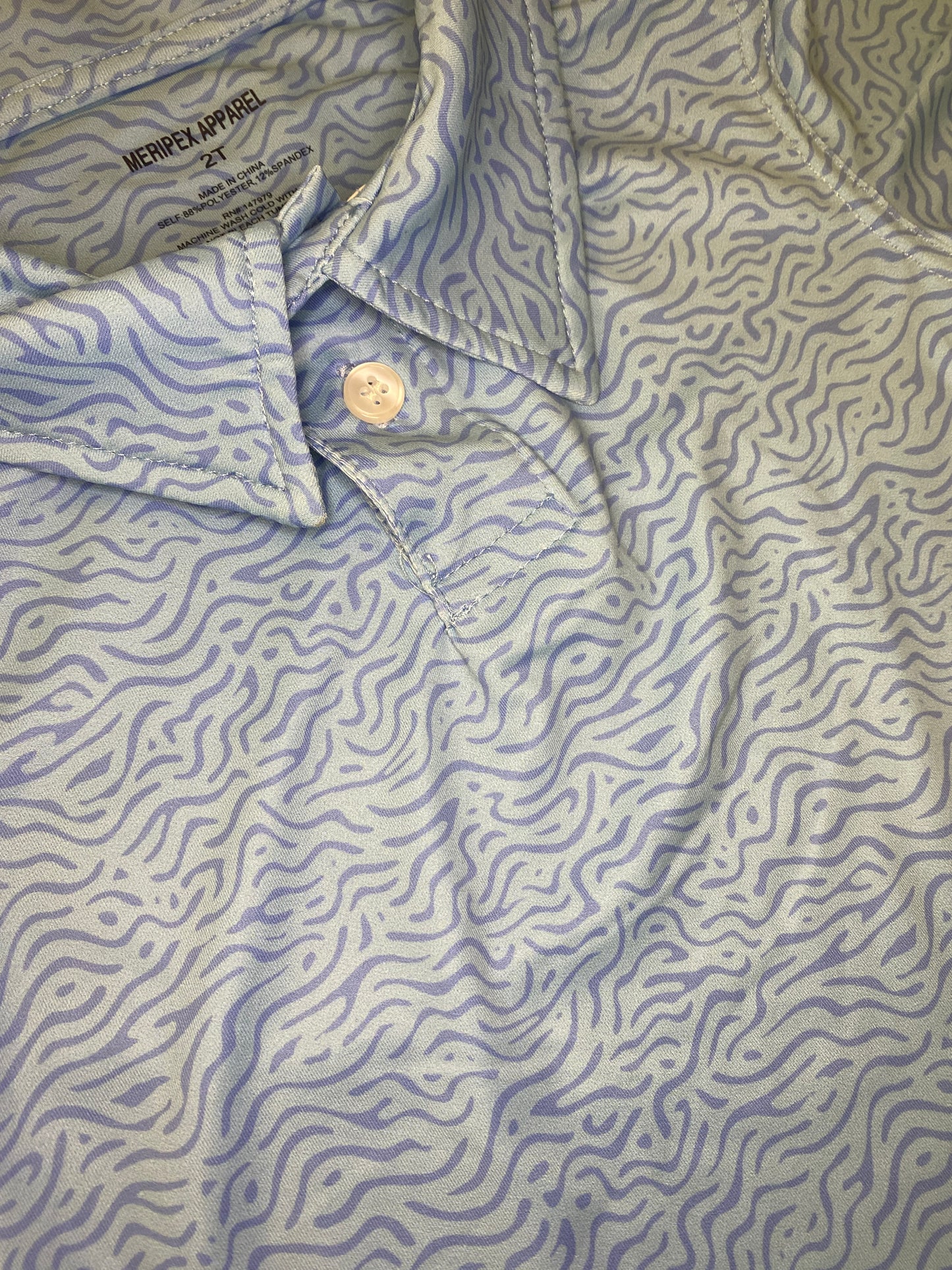 Light Blue Topo Polo