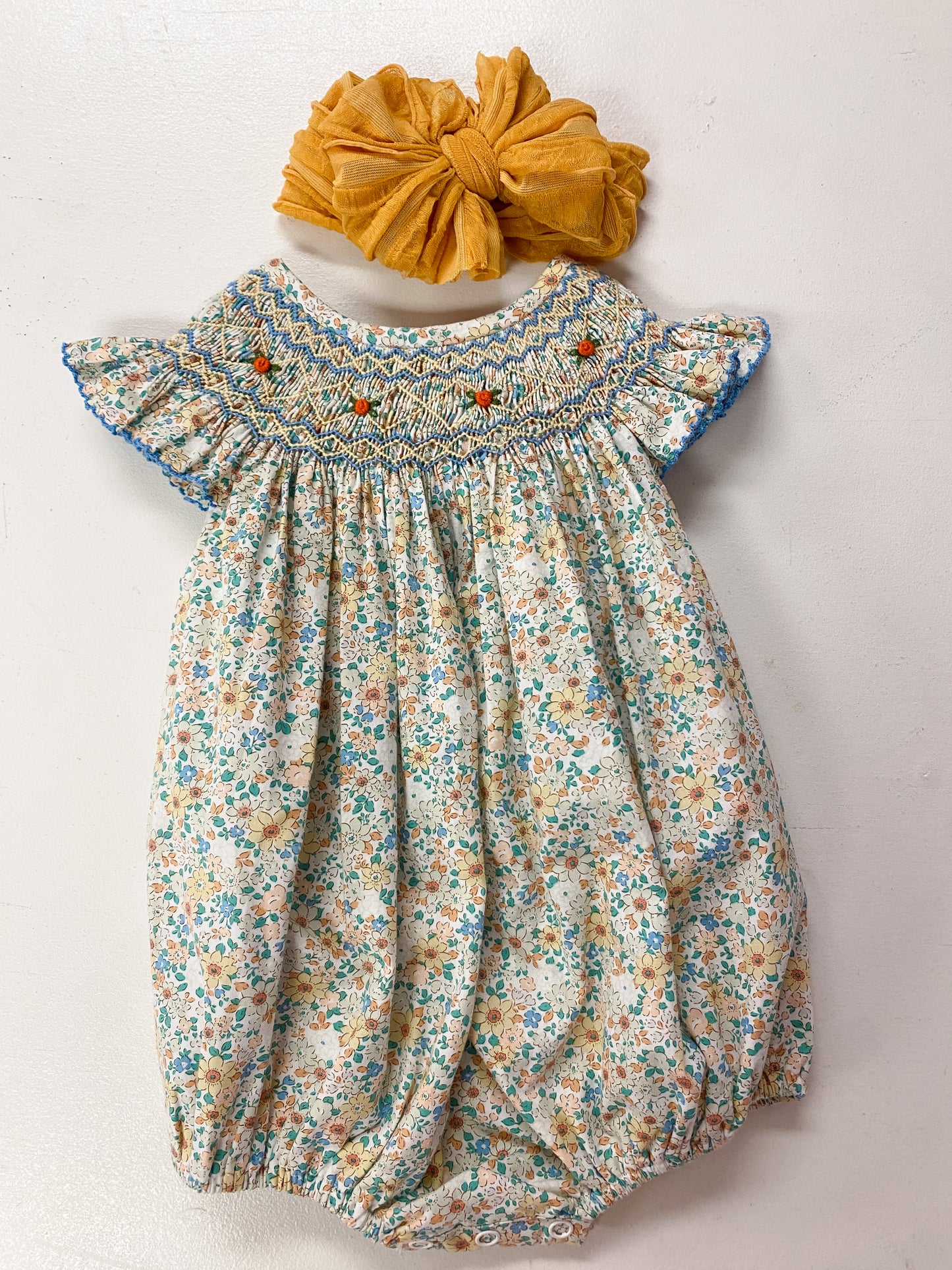 Merritt Floral Smocked Bubble