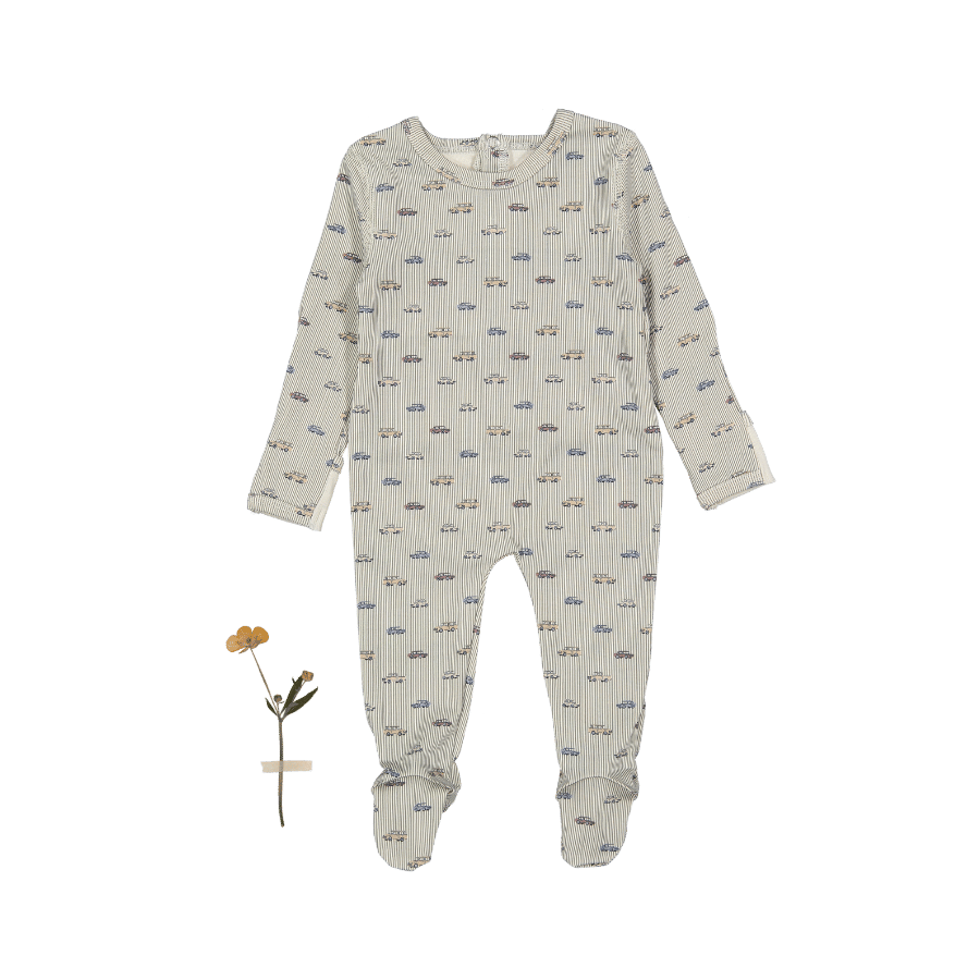 The Printed Romper - Vintage Car