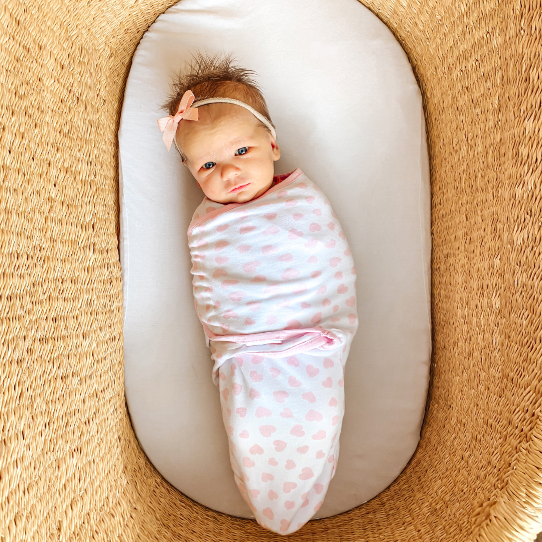 Easy Swaddle Blankets in Pink, Pack of 3