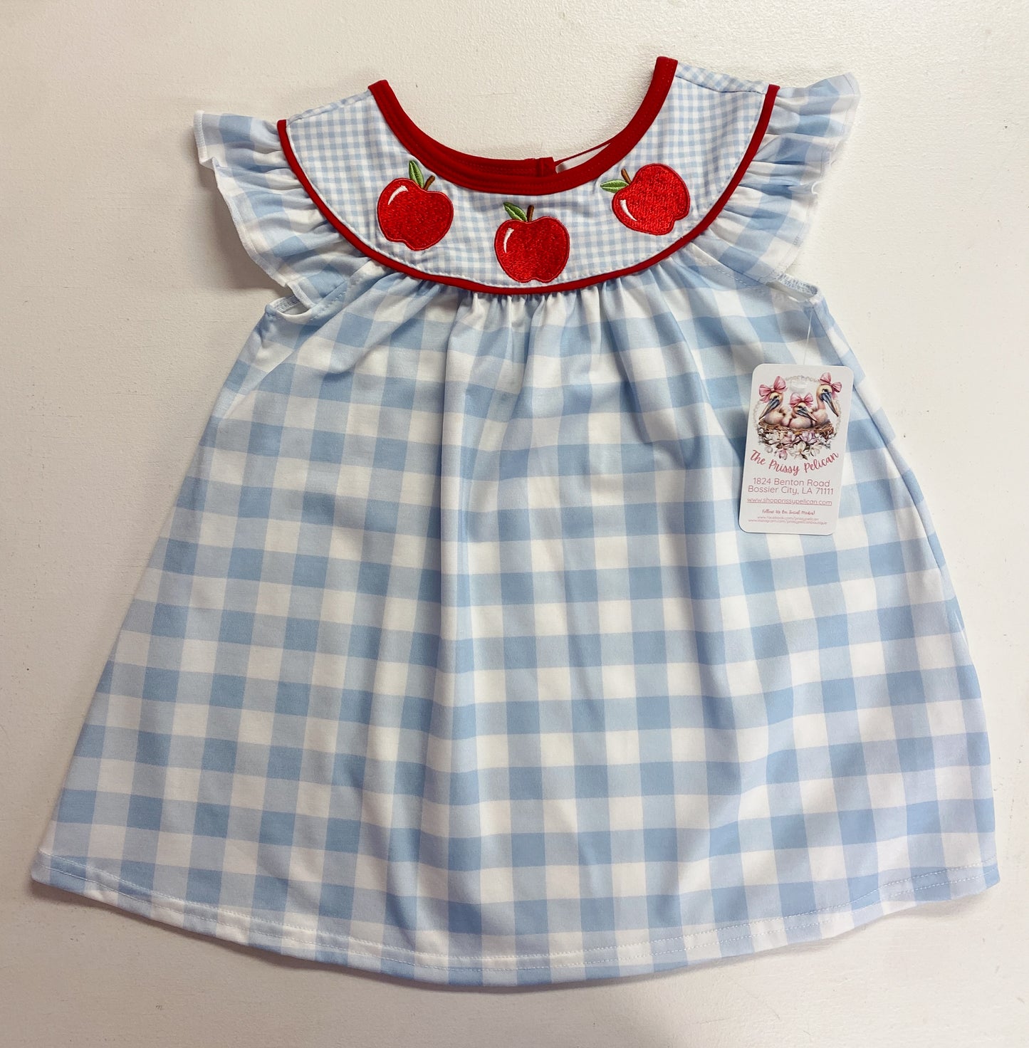 Back to School Plaid Apple