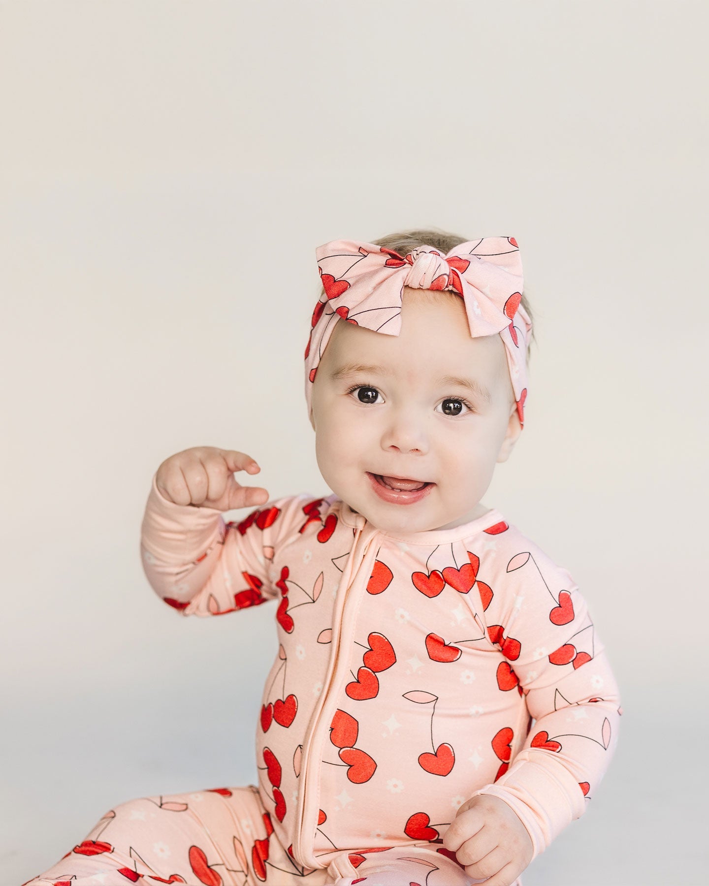 Bamboo Headband | Cherry Heart