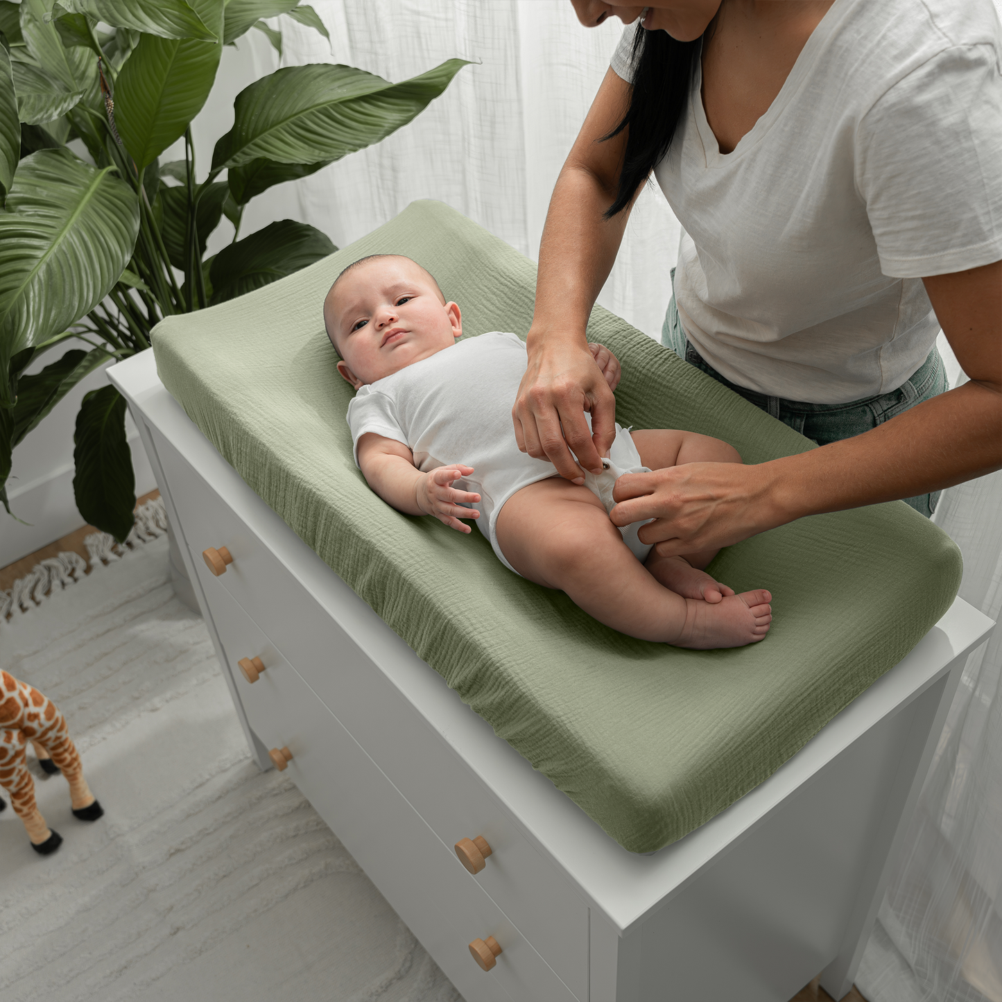 Muslin Fitted Changing Pad Cover