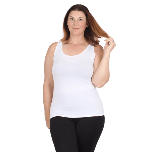 Lux Essential  Tank Top | White