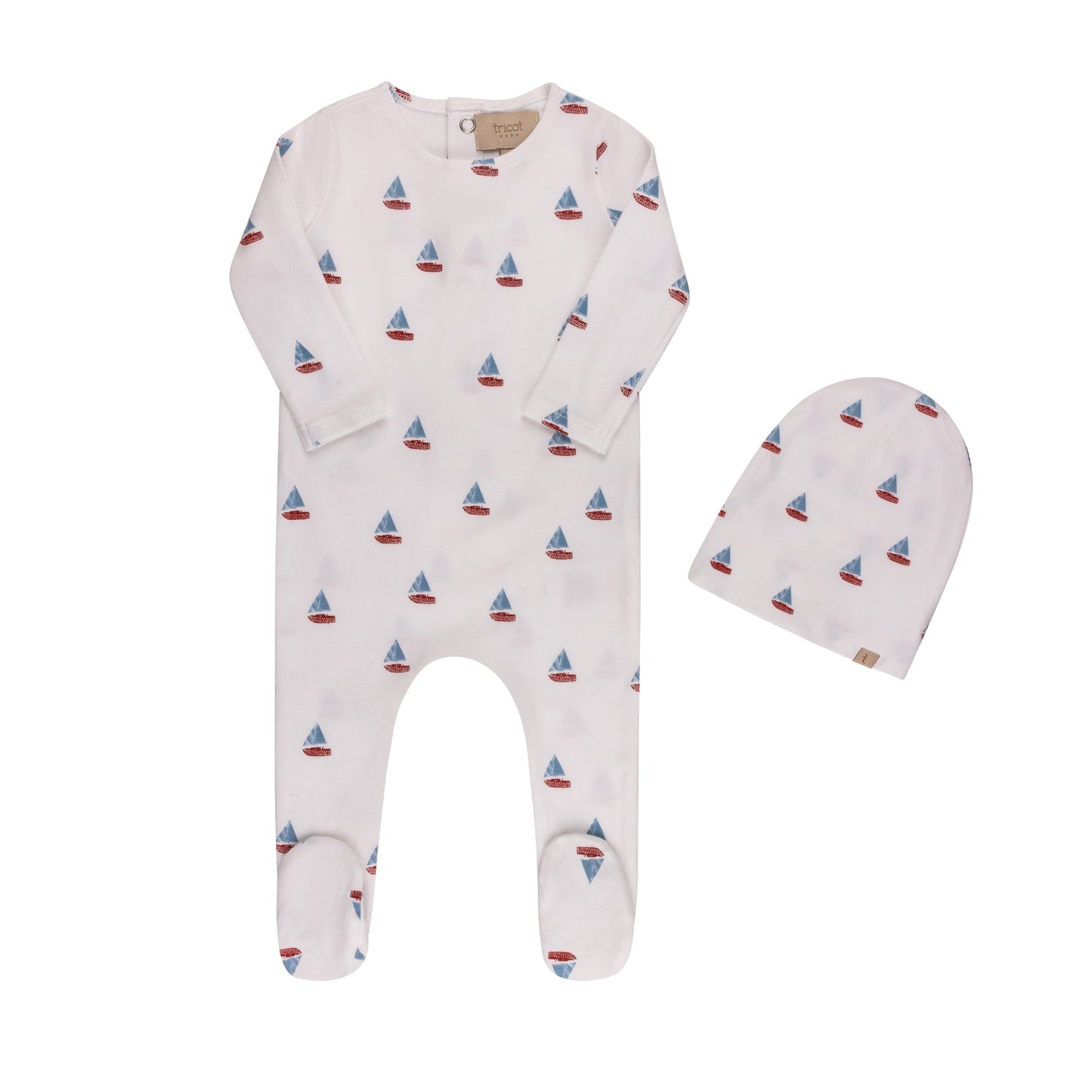 Printed Cherries/ Boat Layette Set