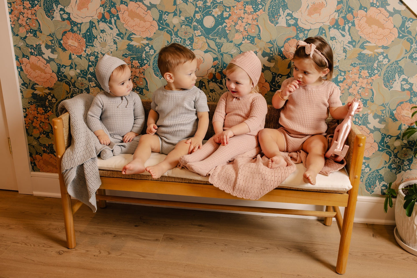 Pointelle Knit Layette Set