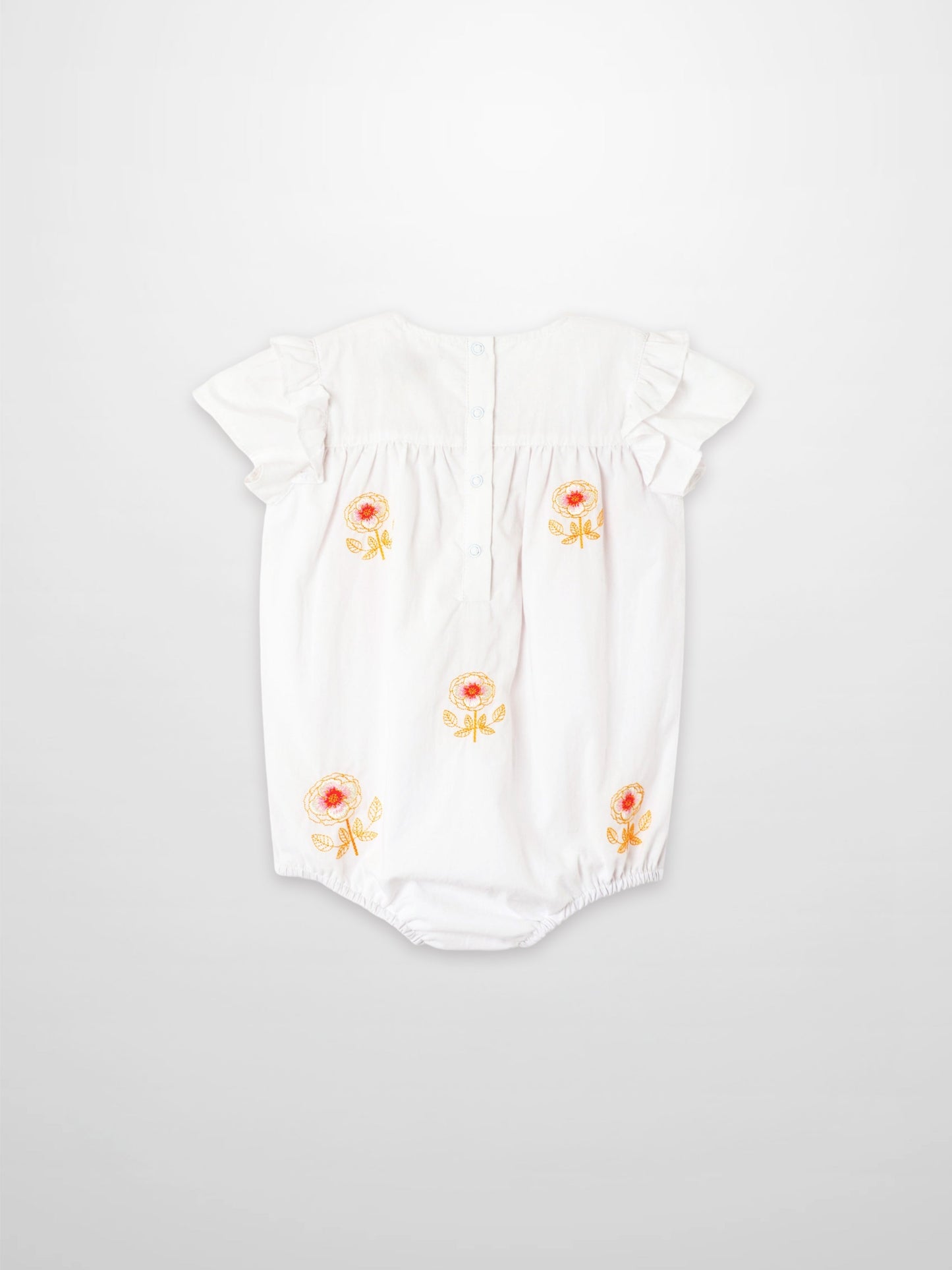 Embroidered Flower Romper