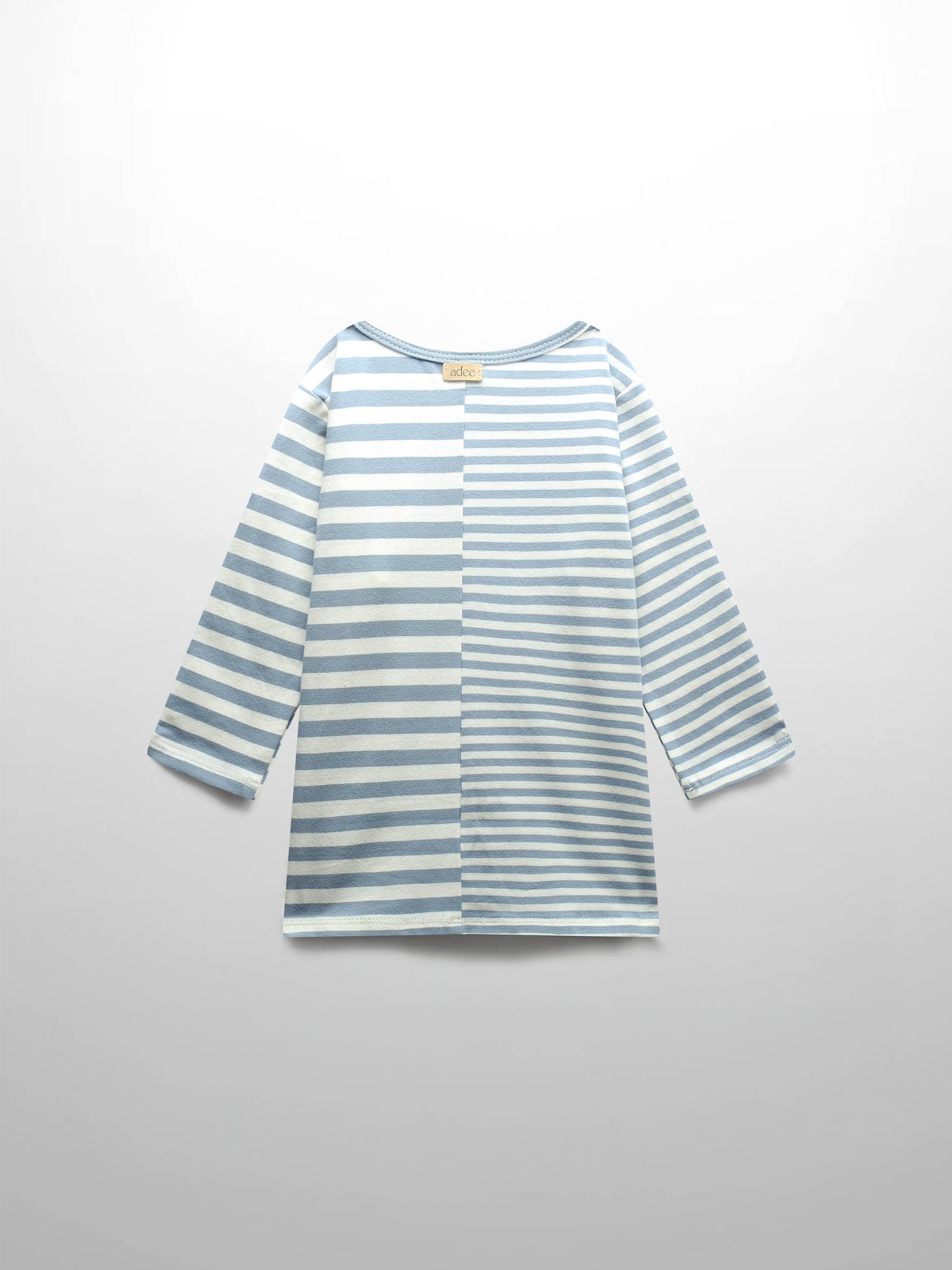 Striped Fitted T-shirt with 3/4 sleeves