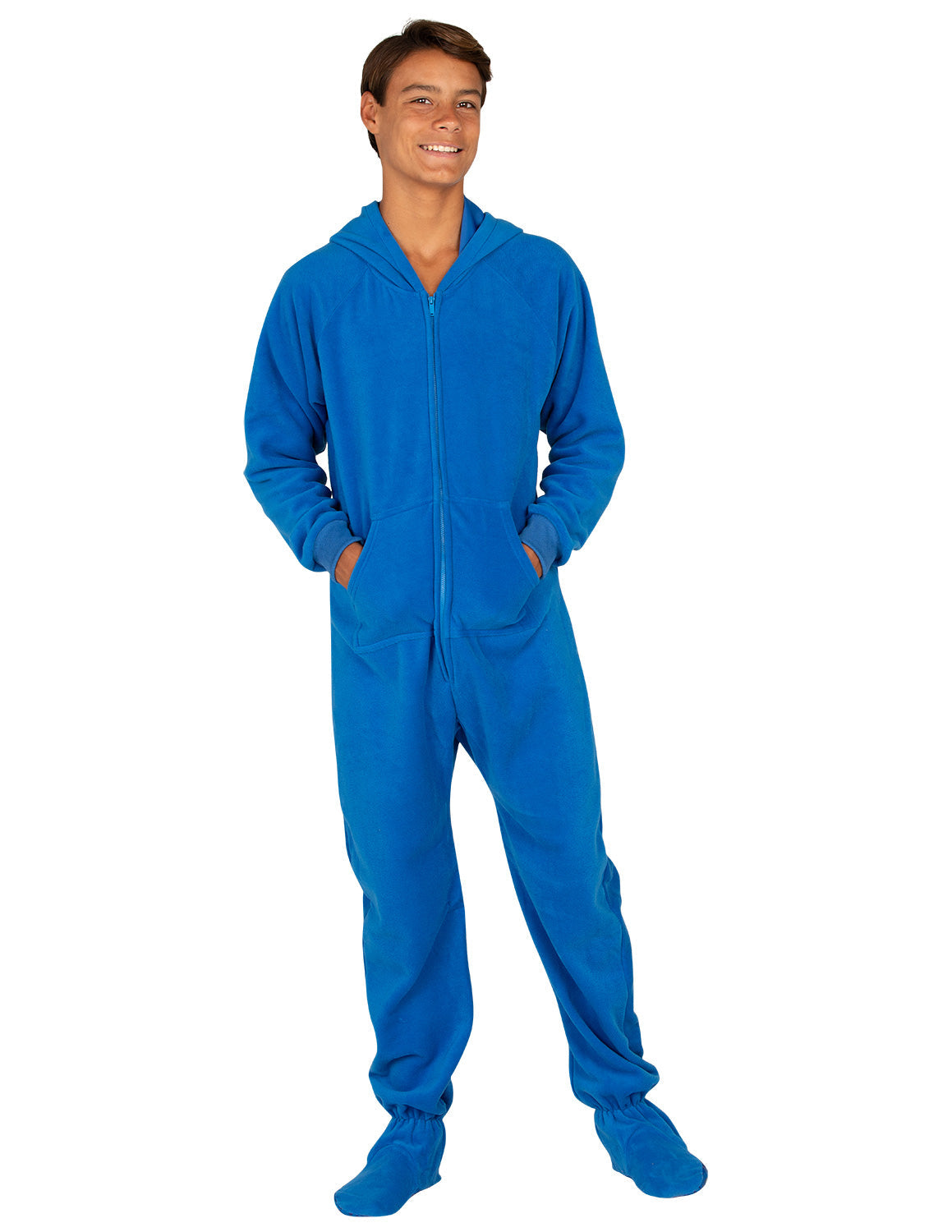 Brilliant Blue Kids Hoodie Fleece Onesie