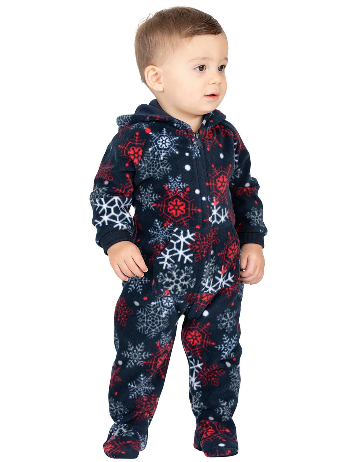 Winter Whiteout Infant Hoodie Fleece Onesie