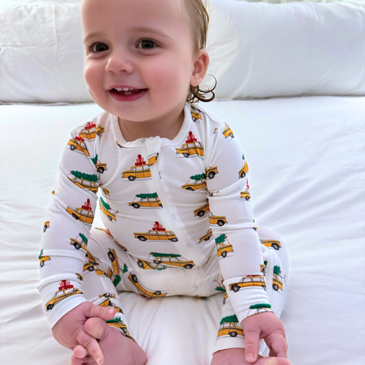 Christmas in New York Zippered Romper