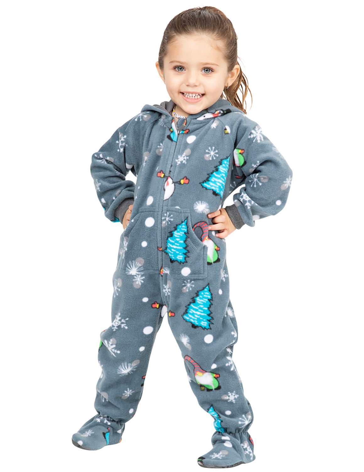 Gnomes Greeting Toddler Hoodie Fleece Onesie