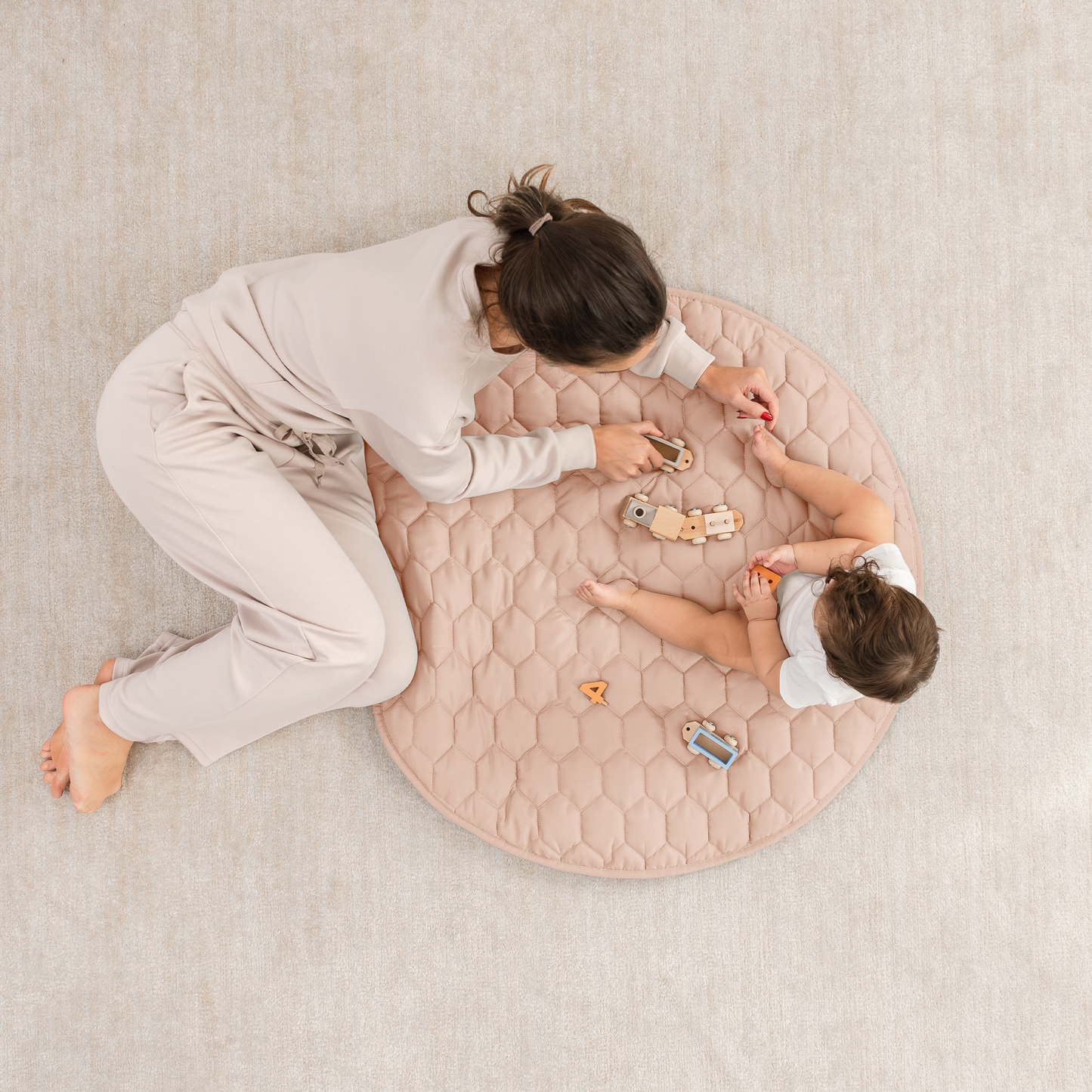 Play Mat with Non-Slip Bottom in Blush