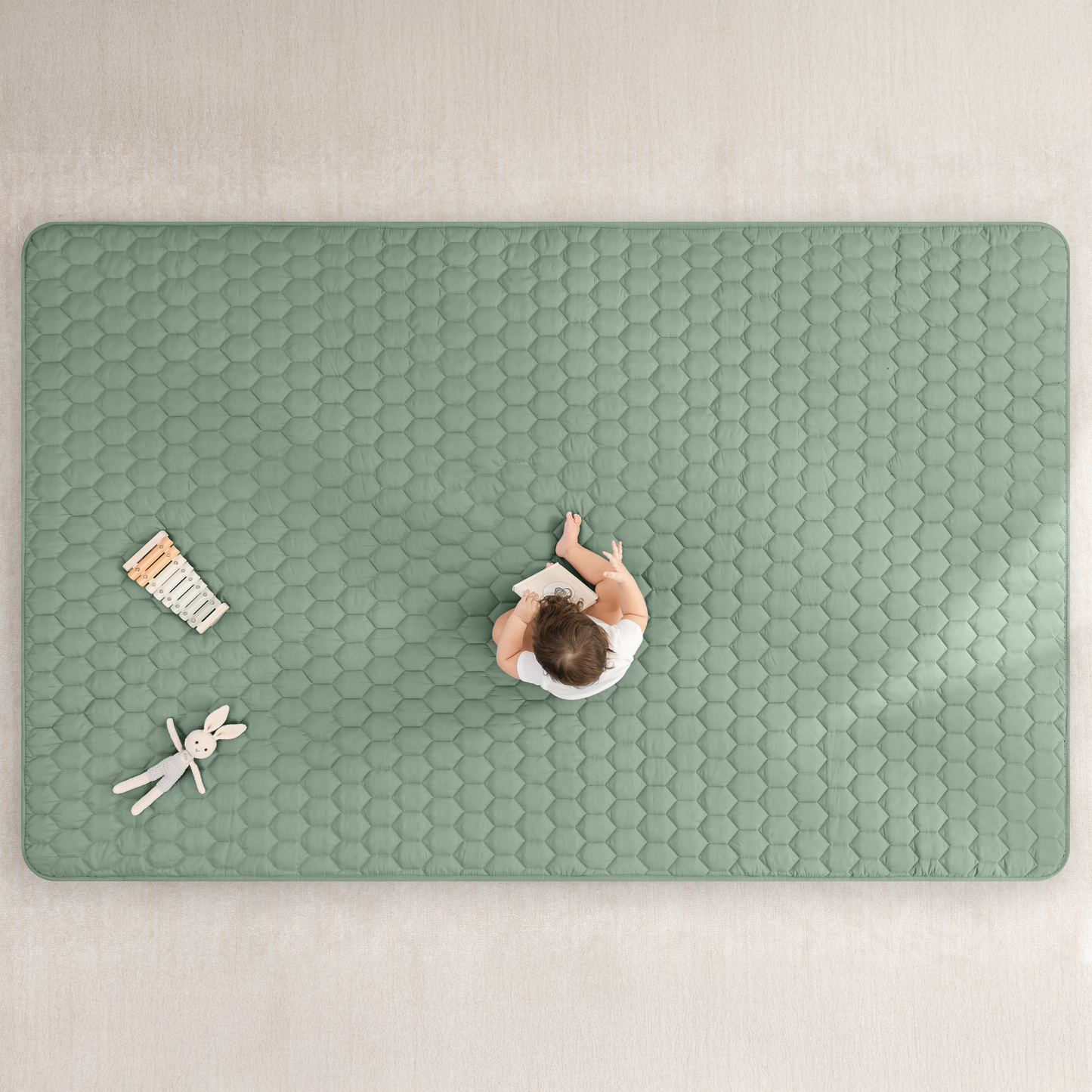 Play Mat with Non-Slip Bottom in Fern