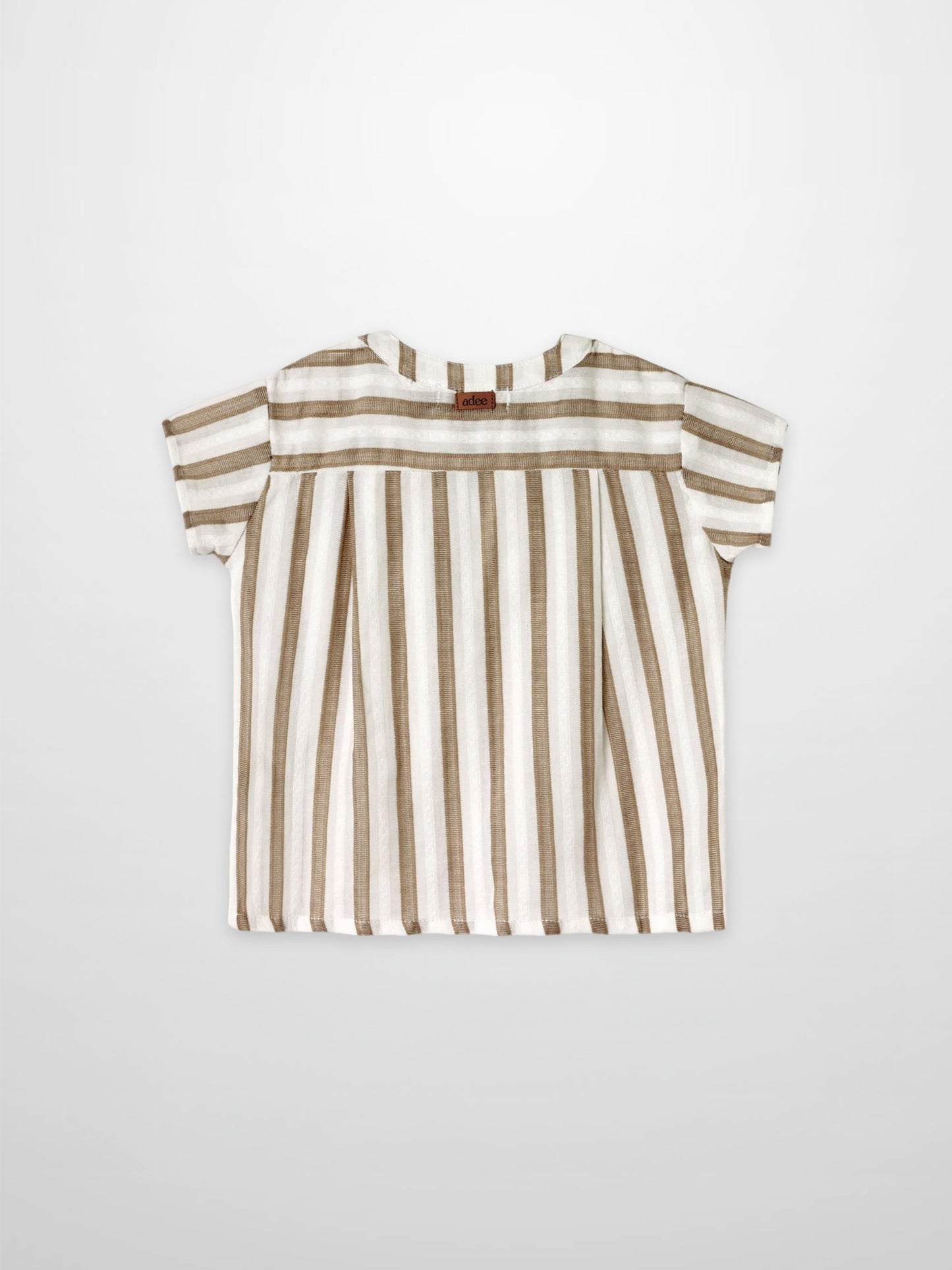 Tan and White Striped Shirt