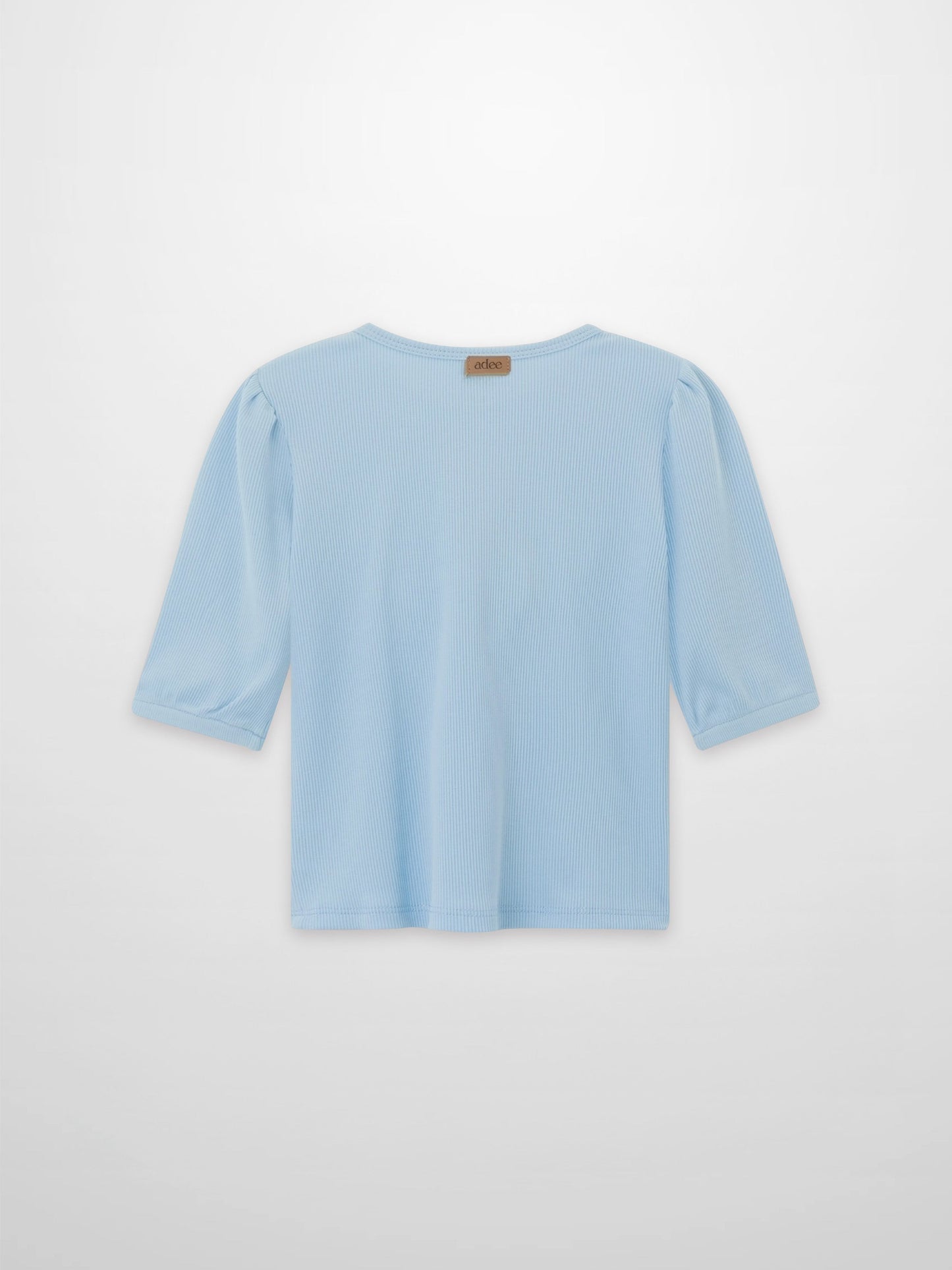 3/4 Puff Sleeve T-shirt - Light Blue