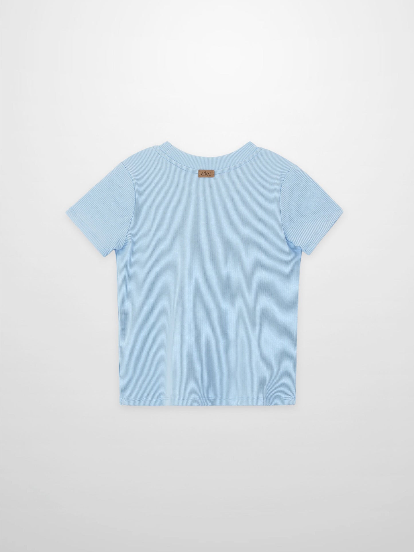 Thin Ribbed T-Shirt - Light Blue