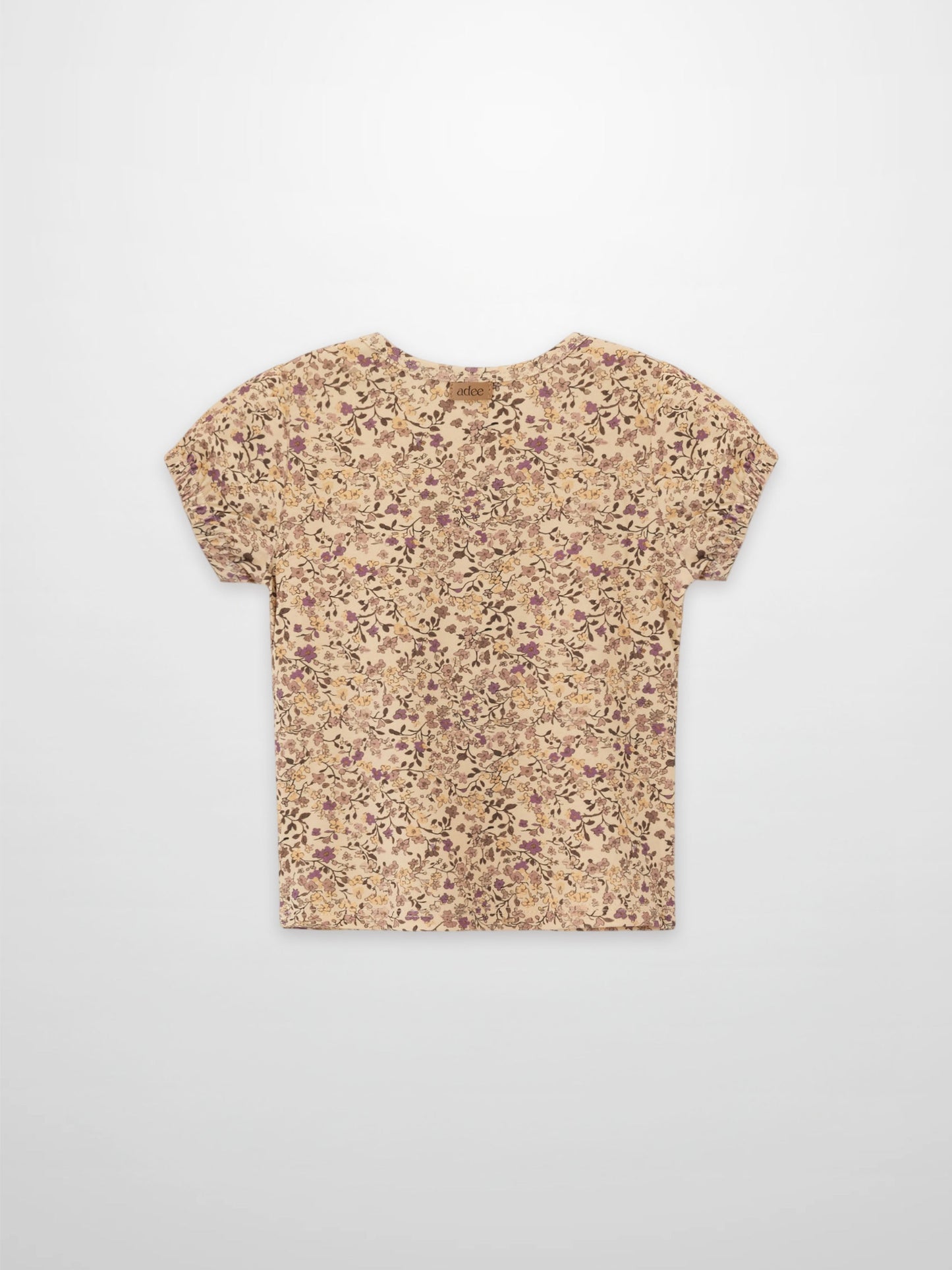 Purple Flower Short Sleeve Shirt