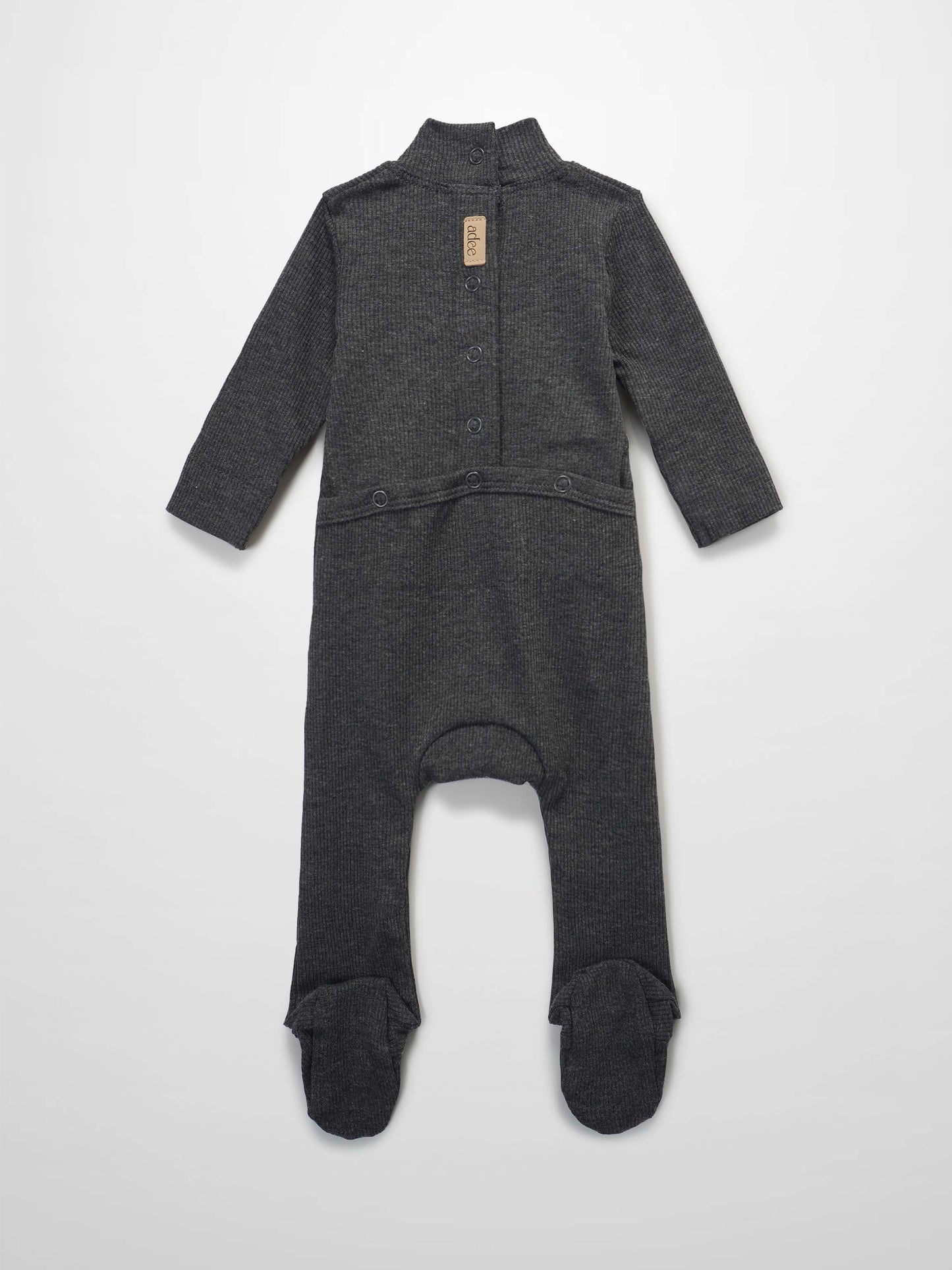 Mock Neck Stretchy - Heather Grey