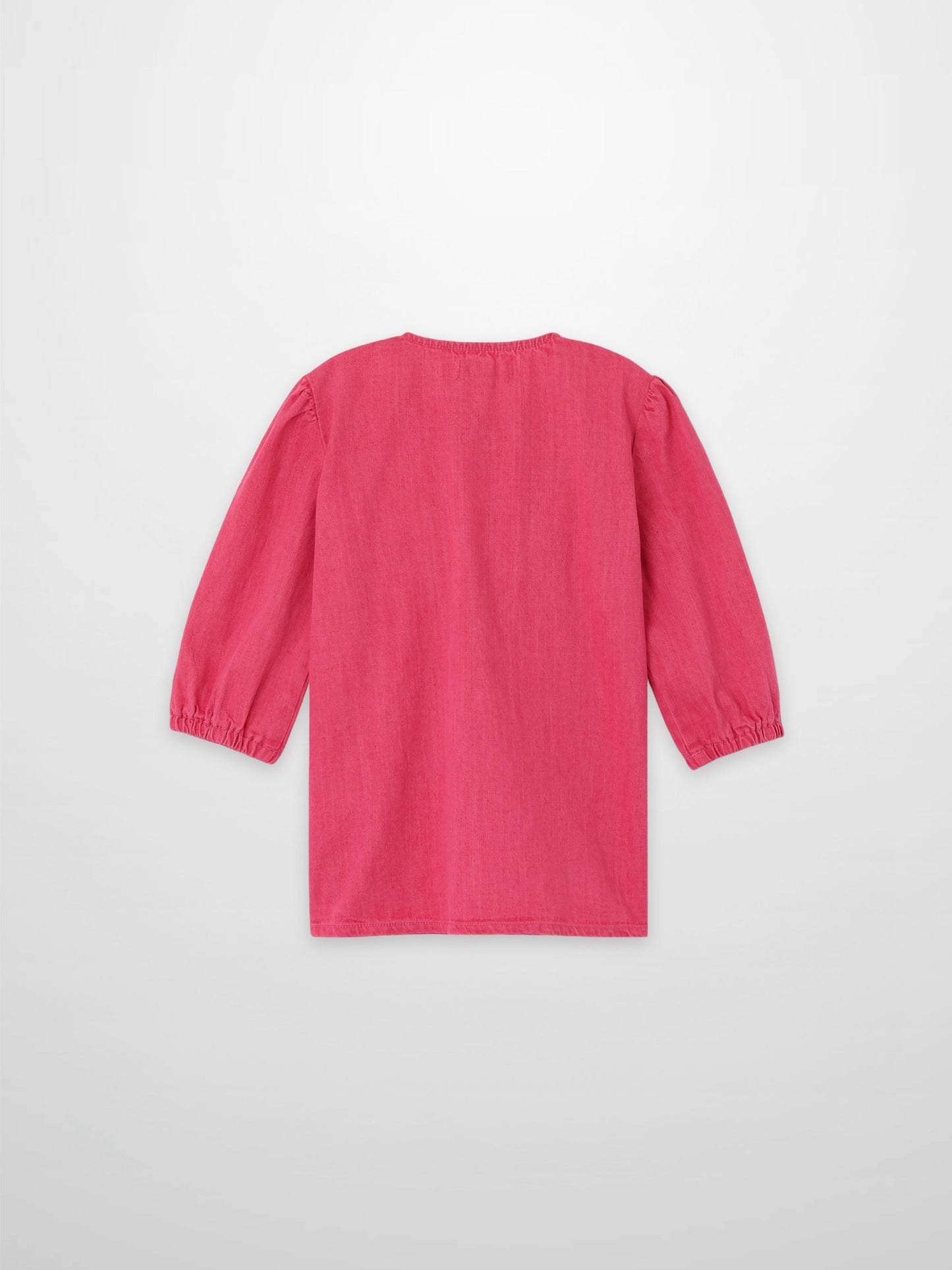 3/4 Sleeve Henley - Pink Denim