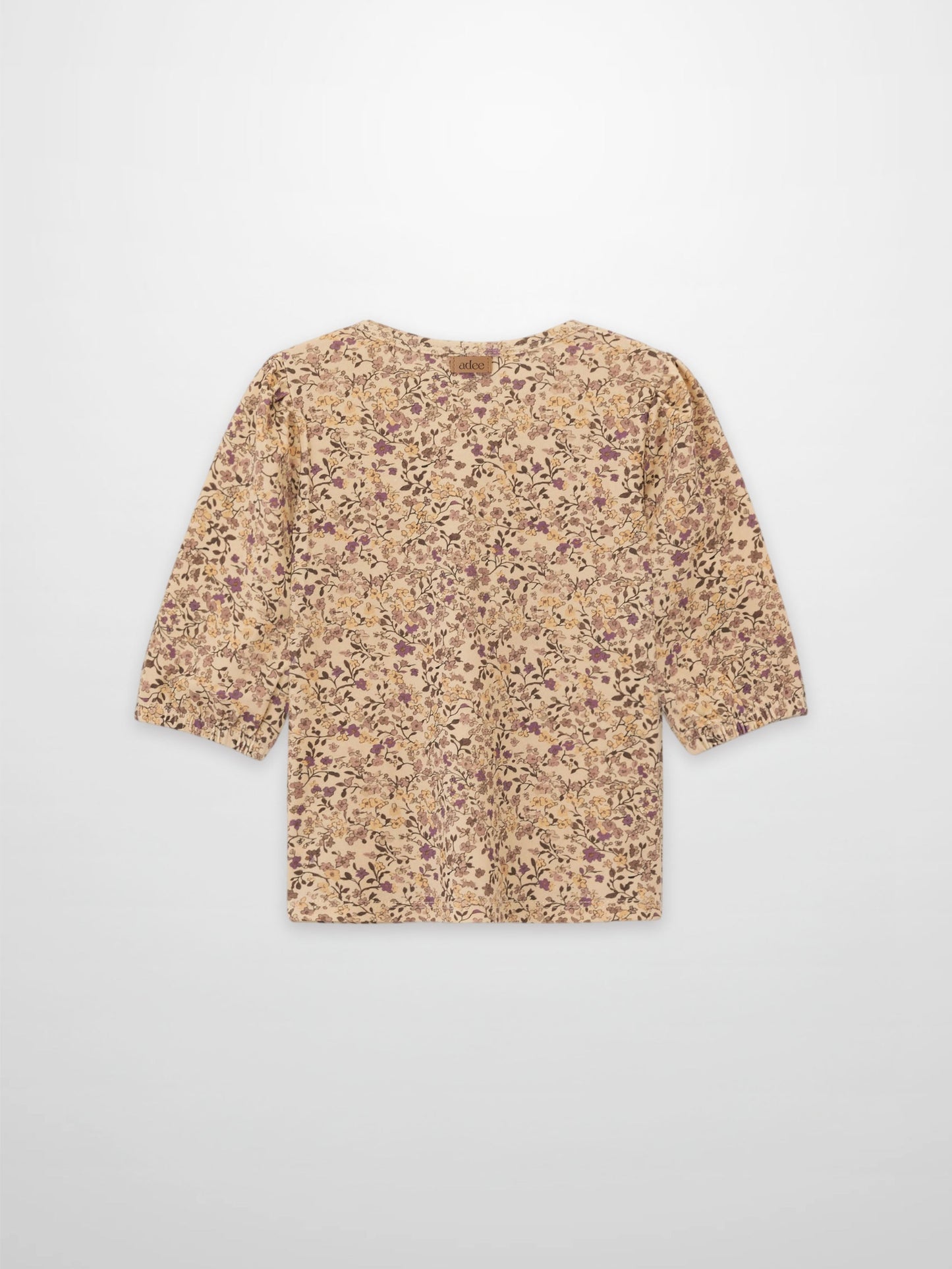 Purple Flower 3/4 Sleeve Shirt