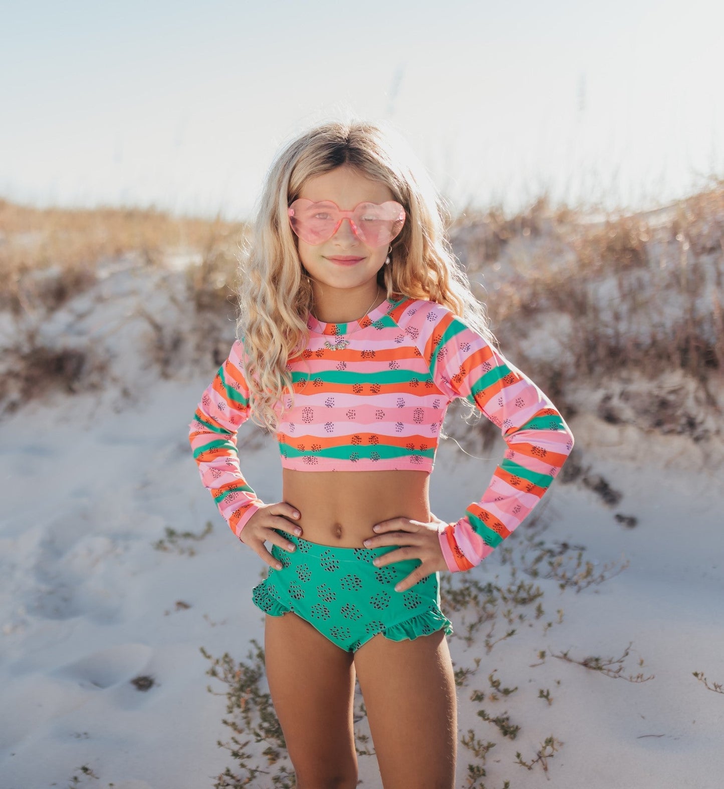 Cleo Green 2 Piece Swimsuit