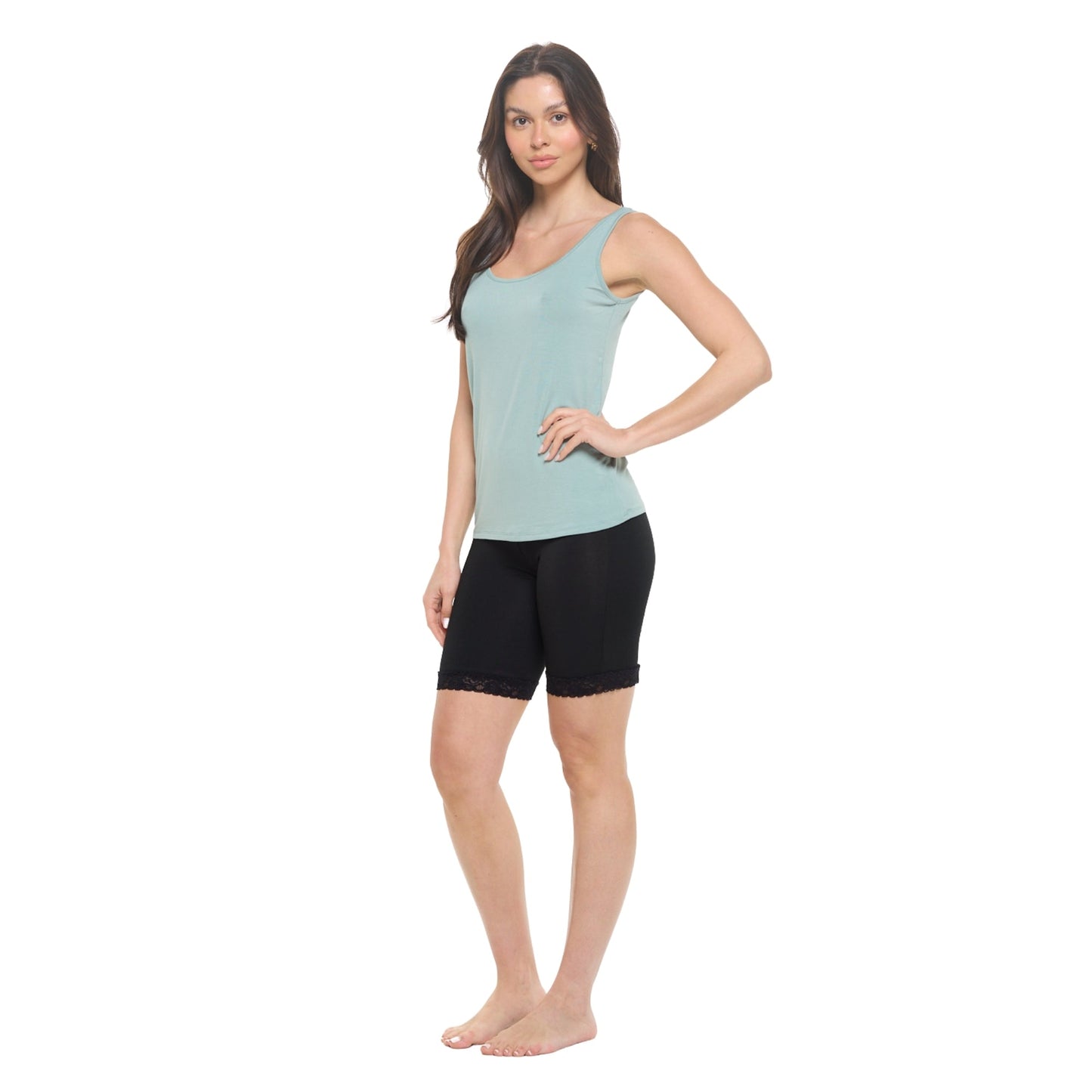 Lux Essential Tank Top | Green Dusty