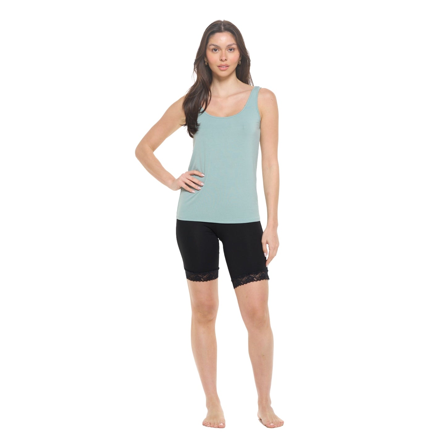 Lux Essential Tank Top | Green Dusty