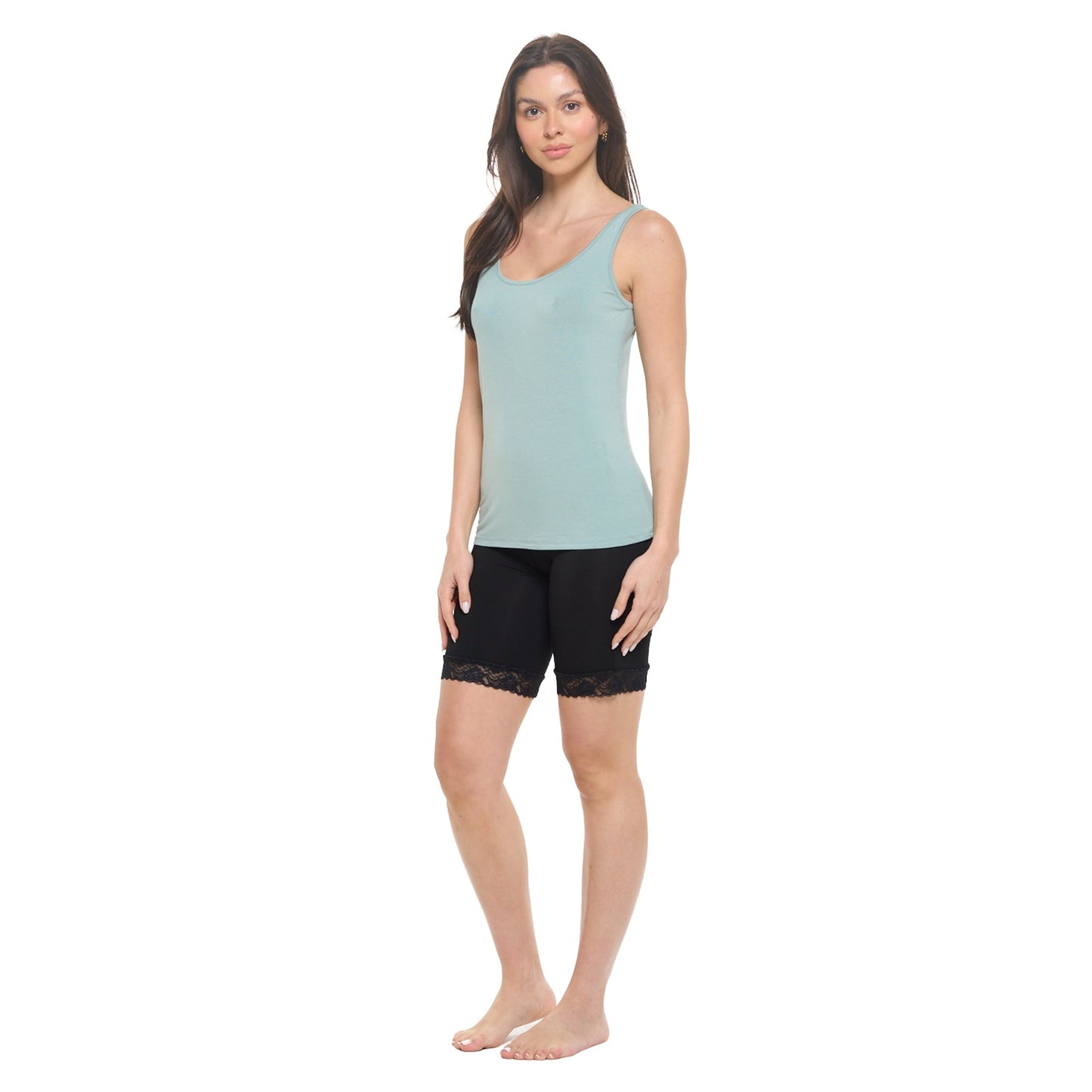 Lux Essential Tank Top | Green Dusty