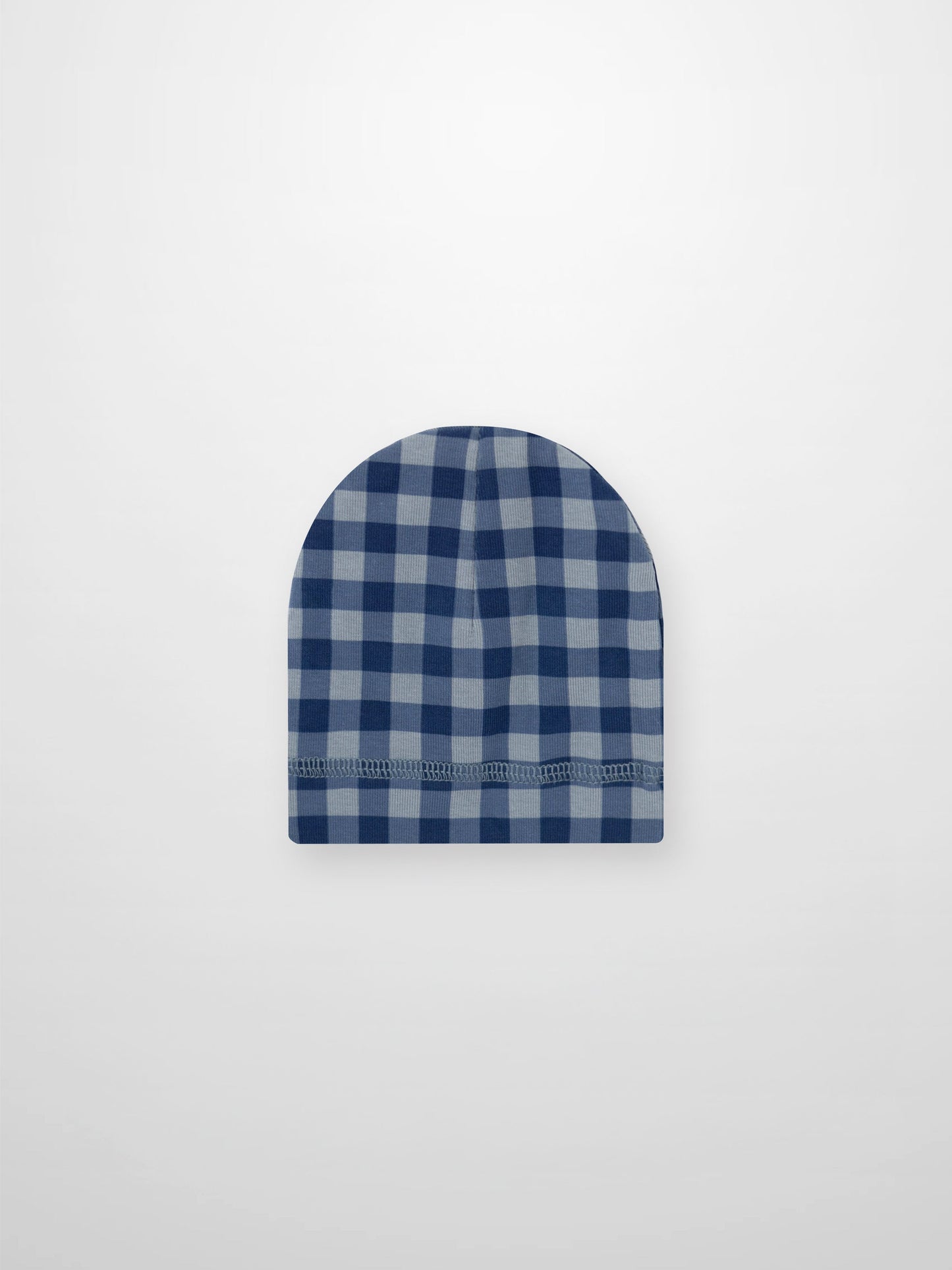 Blue Gingham Beanie