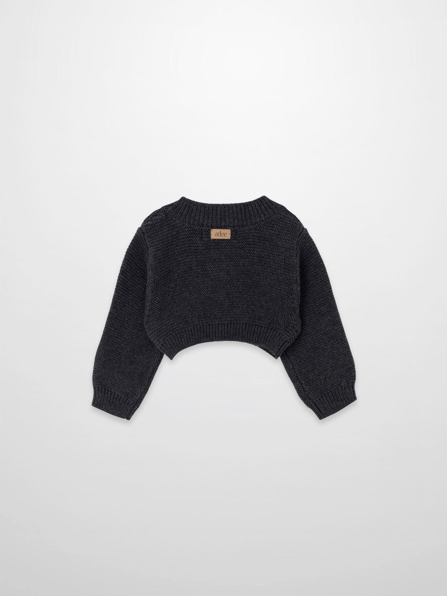 Cropped Cardigan - Heather Grey