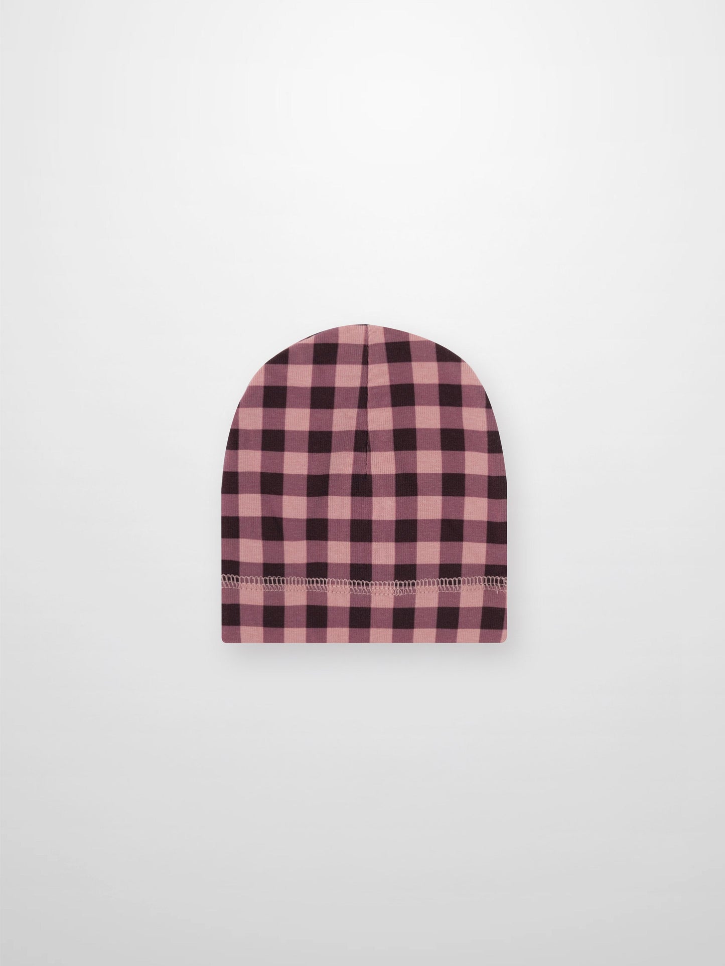 Pink Gingham Beanie