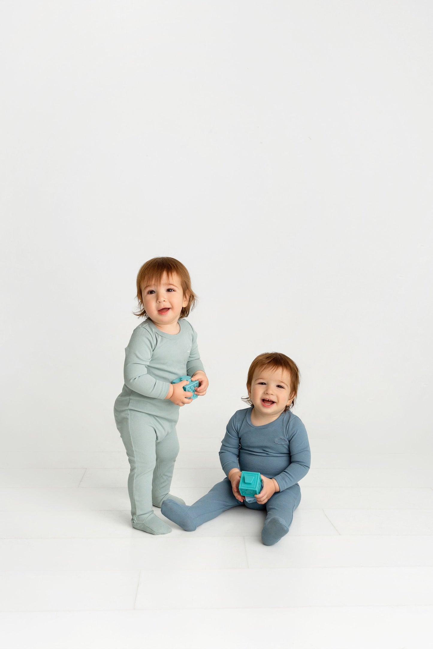 3 Pack Footies-Blue