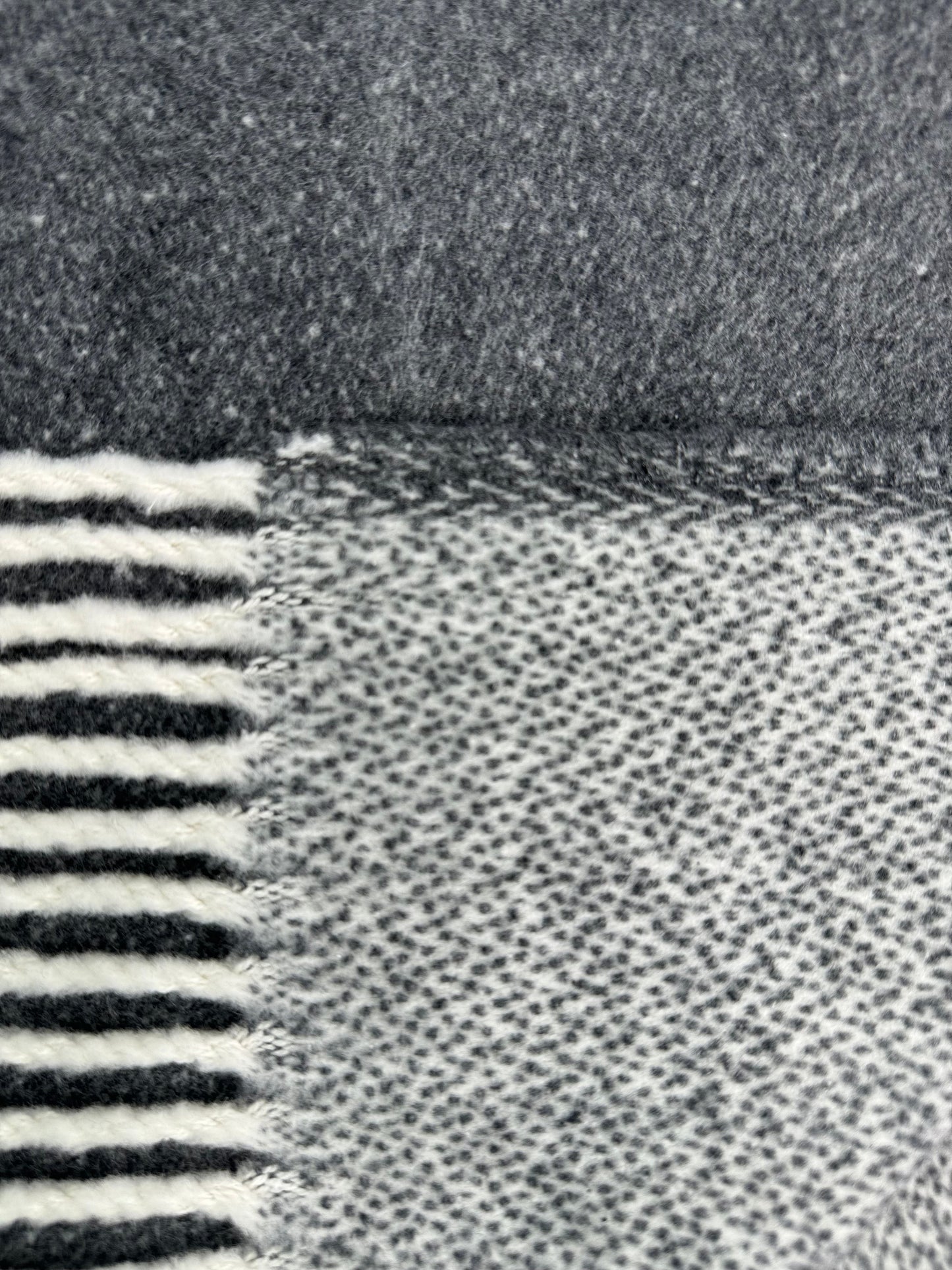 Double Faced Solid Mini Chevron Throw