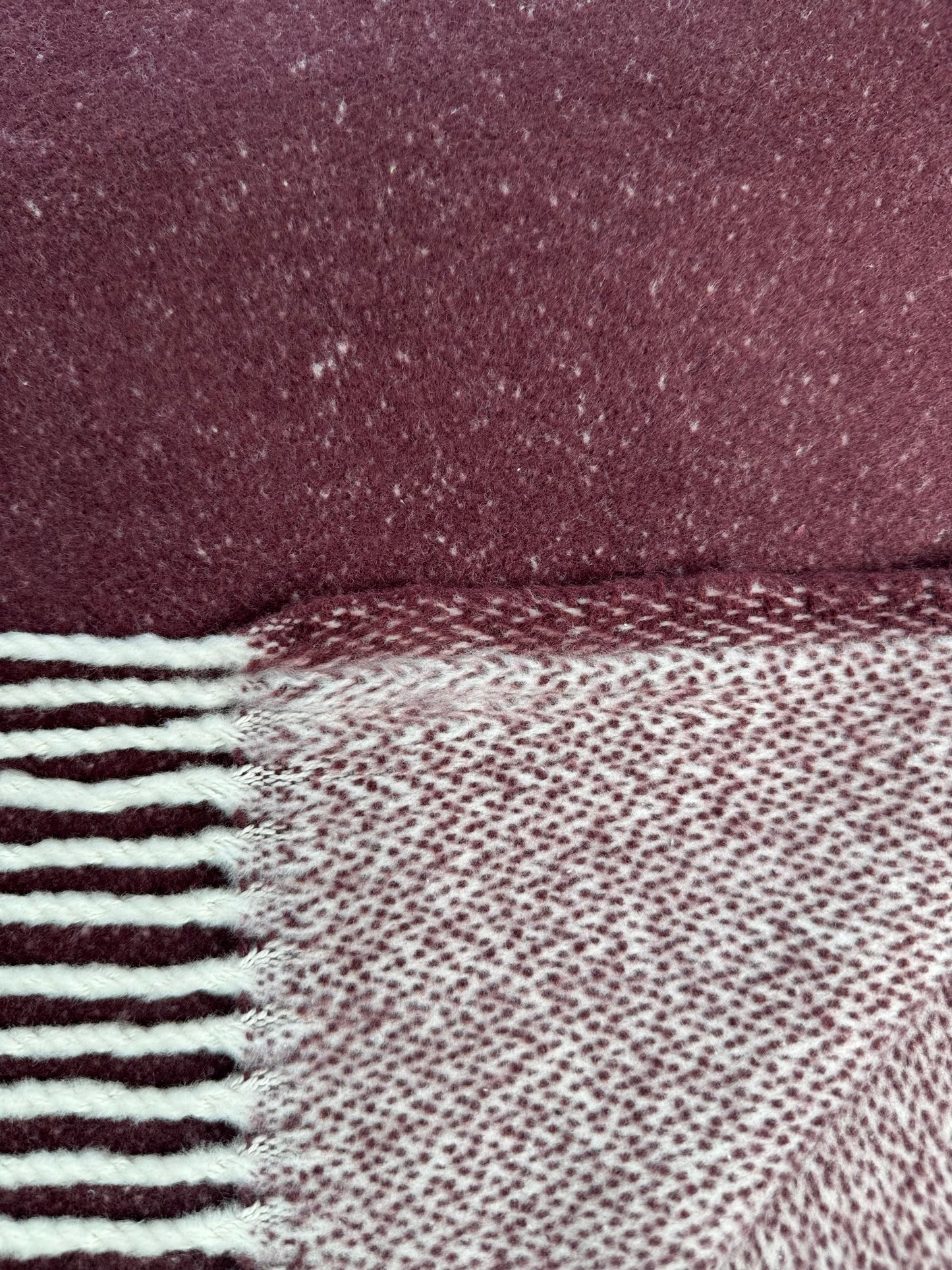 Double Faced Solid Mini Chevron Throw