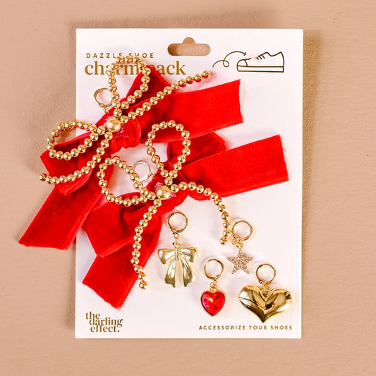 Dazzle Shoe Charm Pack – Holiday & Valentine’s Sneaker Accessories