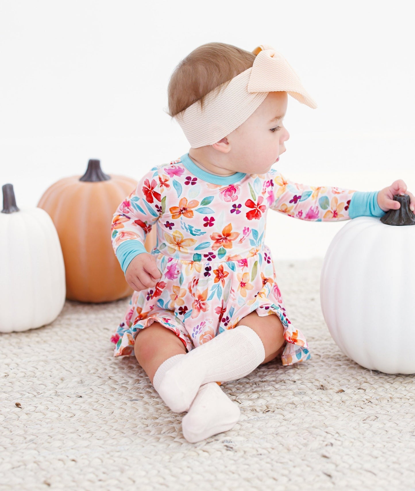 Knee-High Socks Set- MOSS AND LATTE