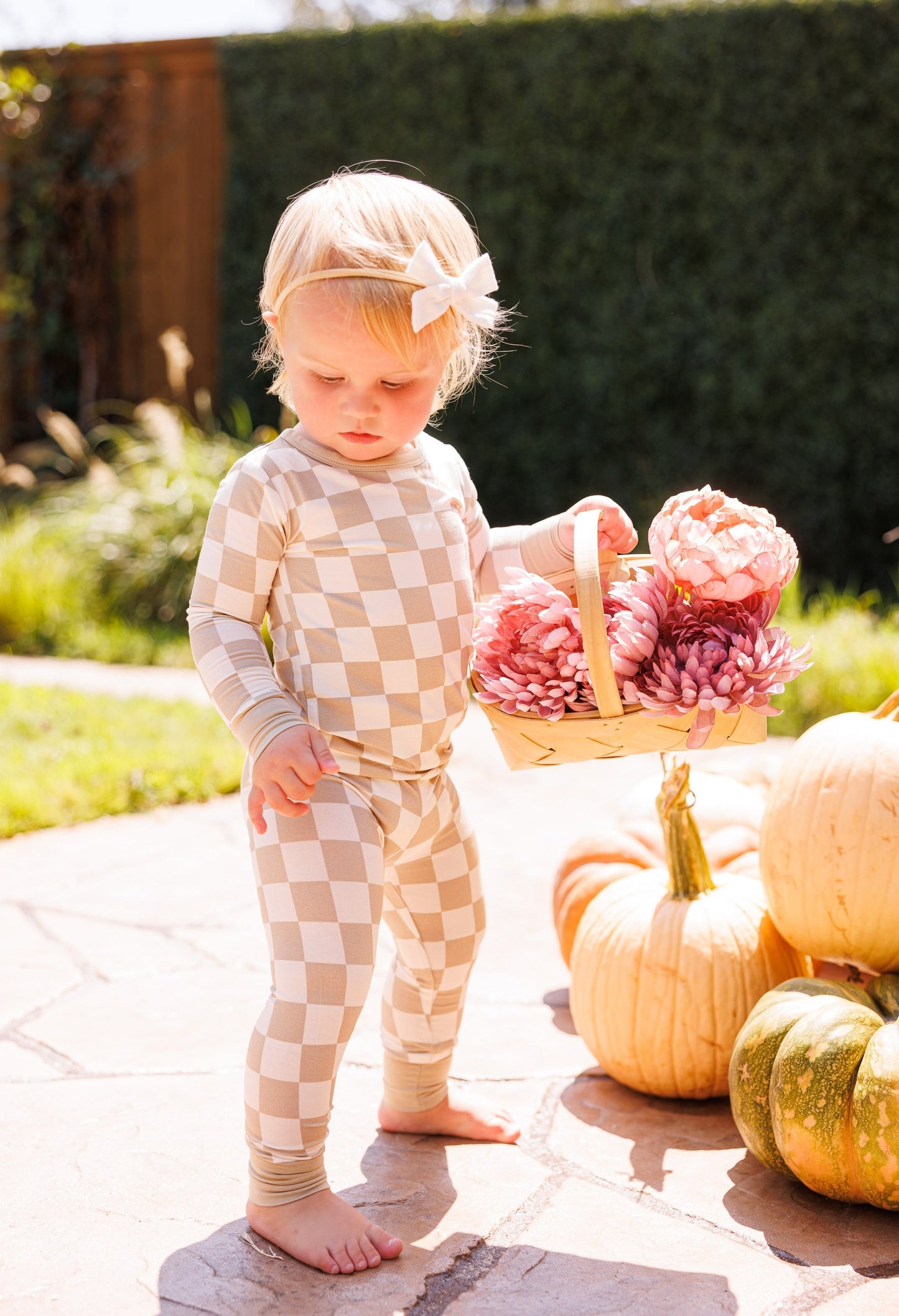 Oat Check 2-Piece Pajamas