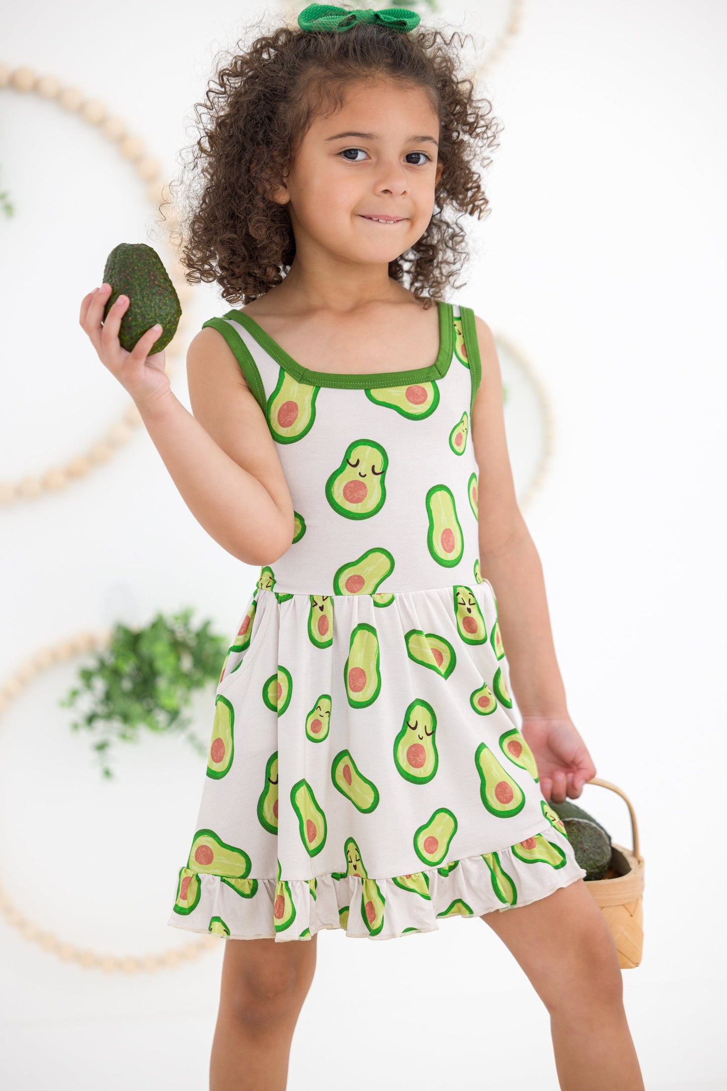 Avocado Birdie Dress